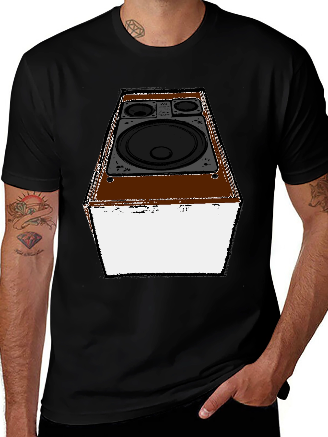 Variant 29 of Vintage Speaker Graphic Tee - Retro Music Lover Shirt