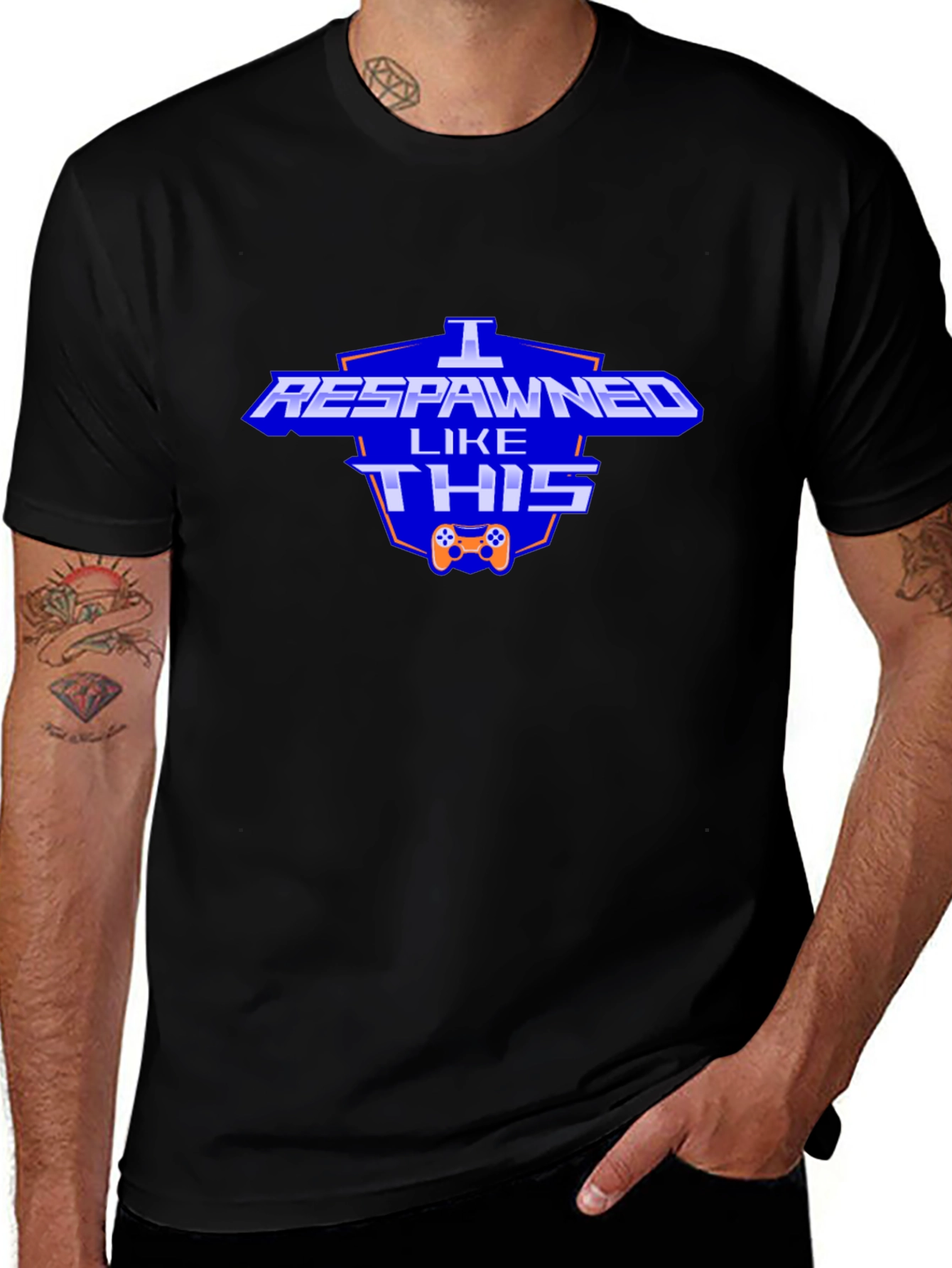 Variant 17 of I Responded Like This Black Gaming T-Shirt