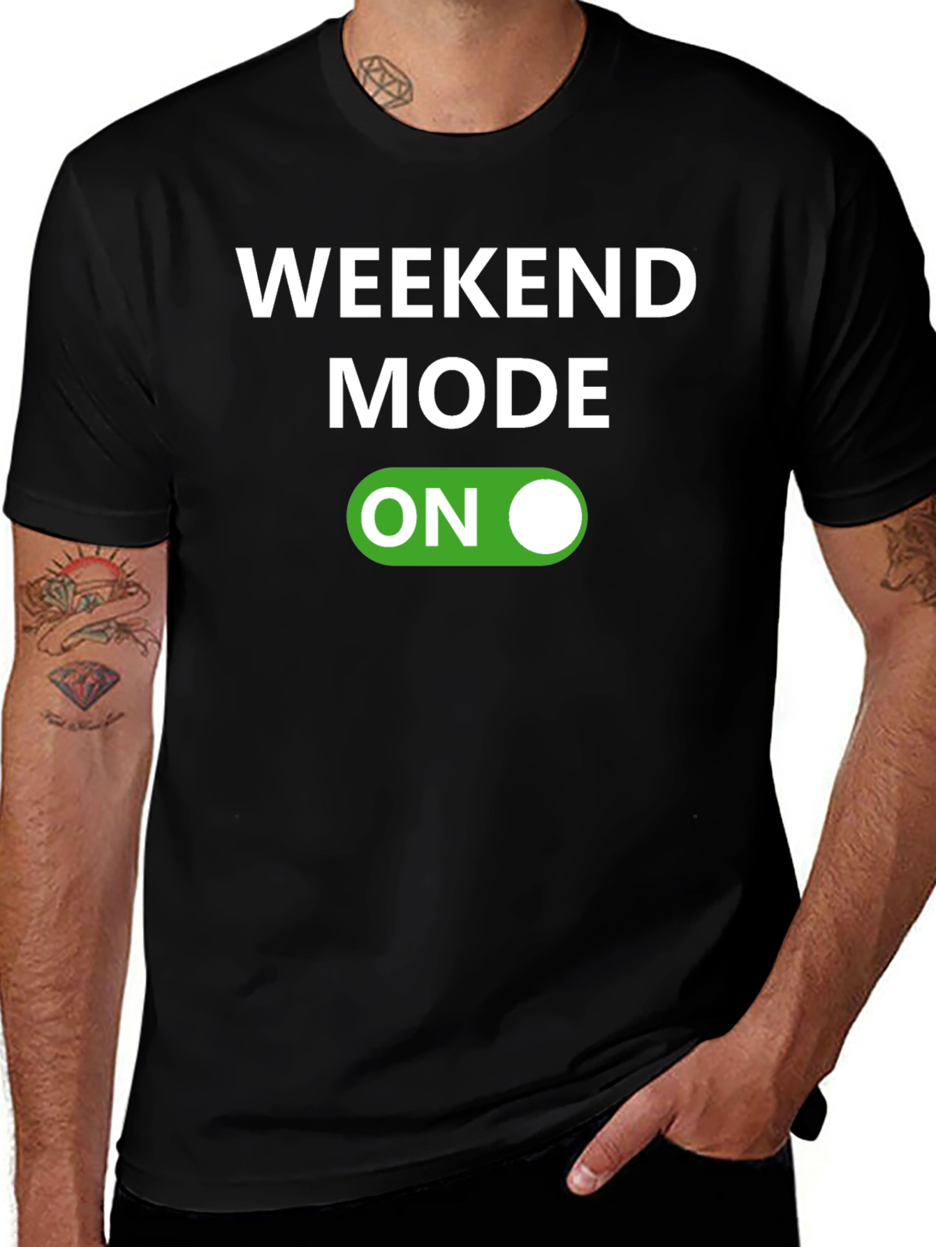 Variant 4 of Weekend Mode On T-Shirt - Fun Casual Wear