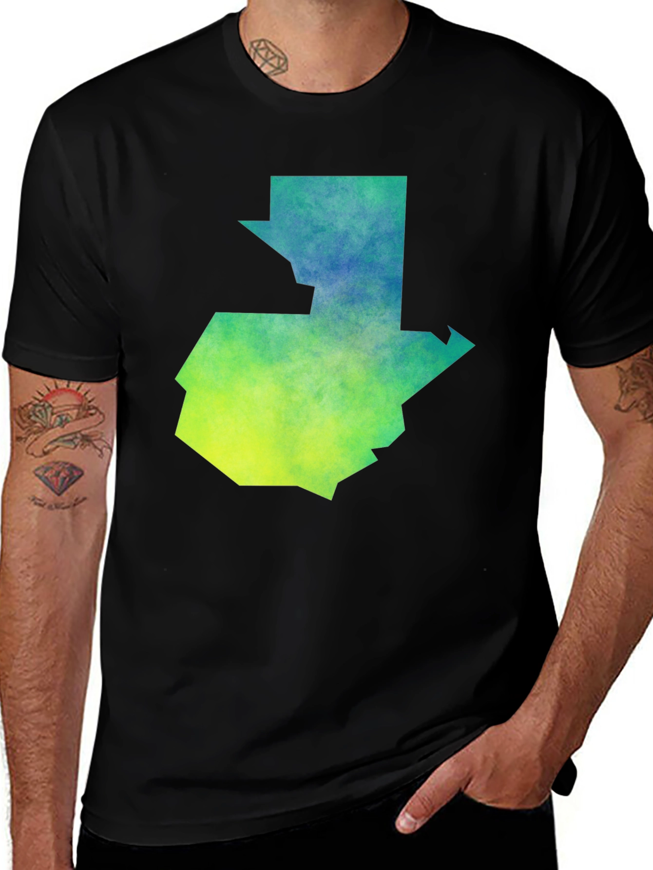 Guatemala Map T-Shirt - Graphic Tee for Men