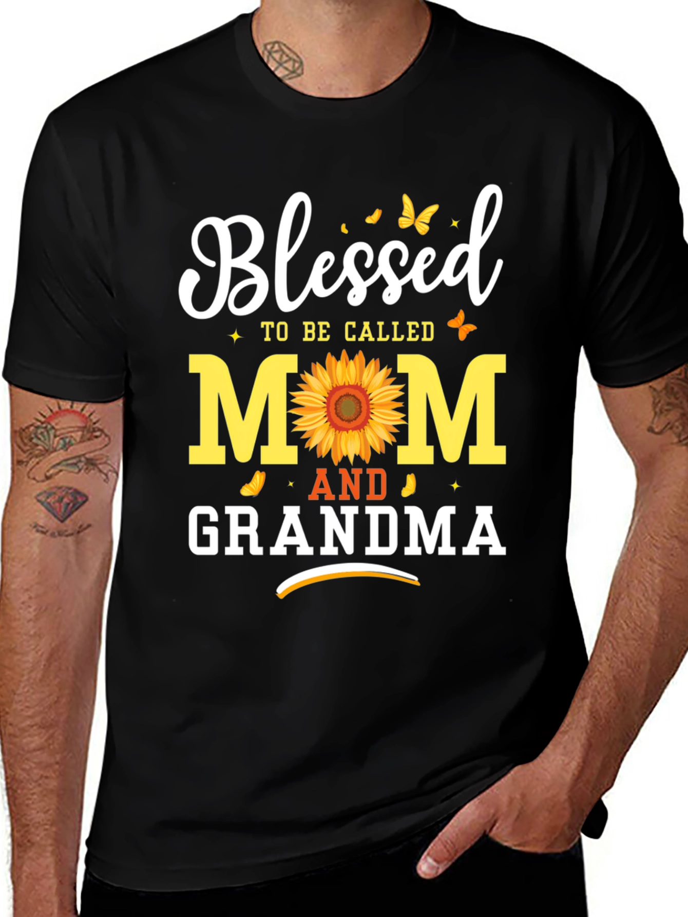 Blessed Mom and Grandma Sunflower T-Shirt