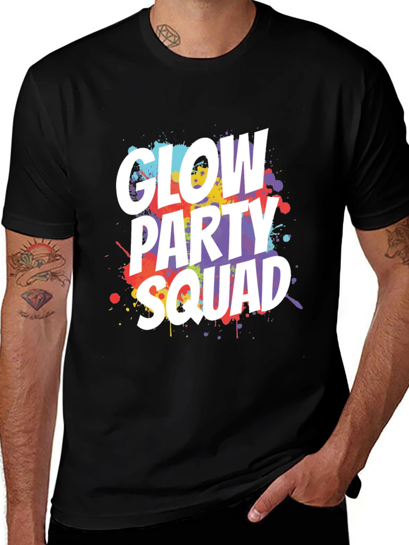 Variant 13 of Glow Party Squad Black T-Shirt