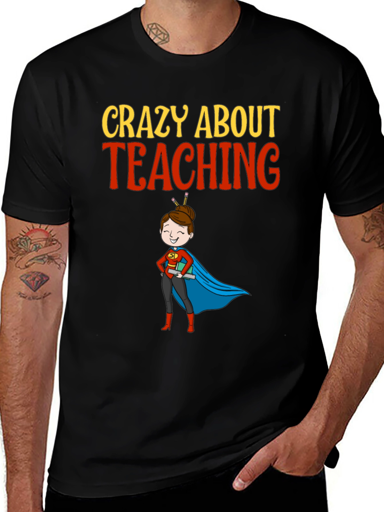 Variant 29 of Crazy About Teaching Teacher Graphic T-Shirt