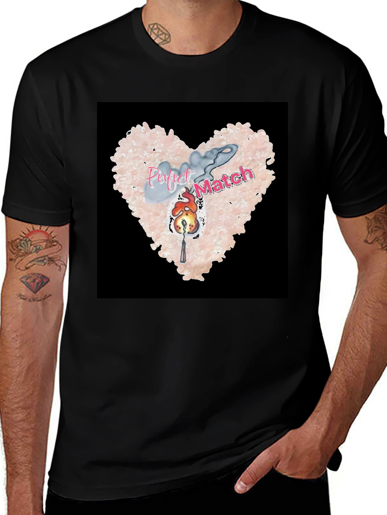 Perfect Match Heart Graphic T-Shirt