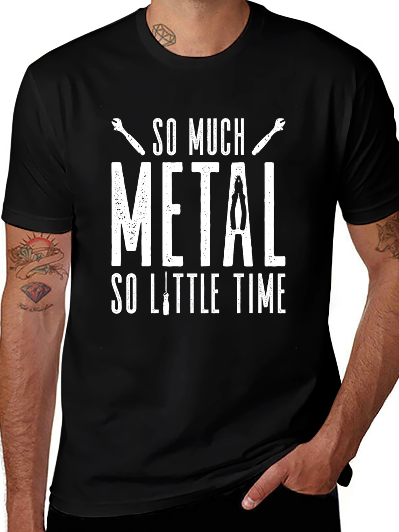 So Much Metal, So Little Time Black T-Shirt