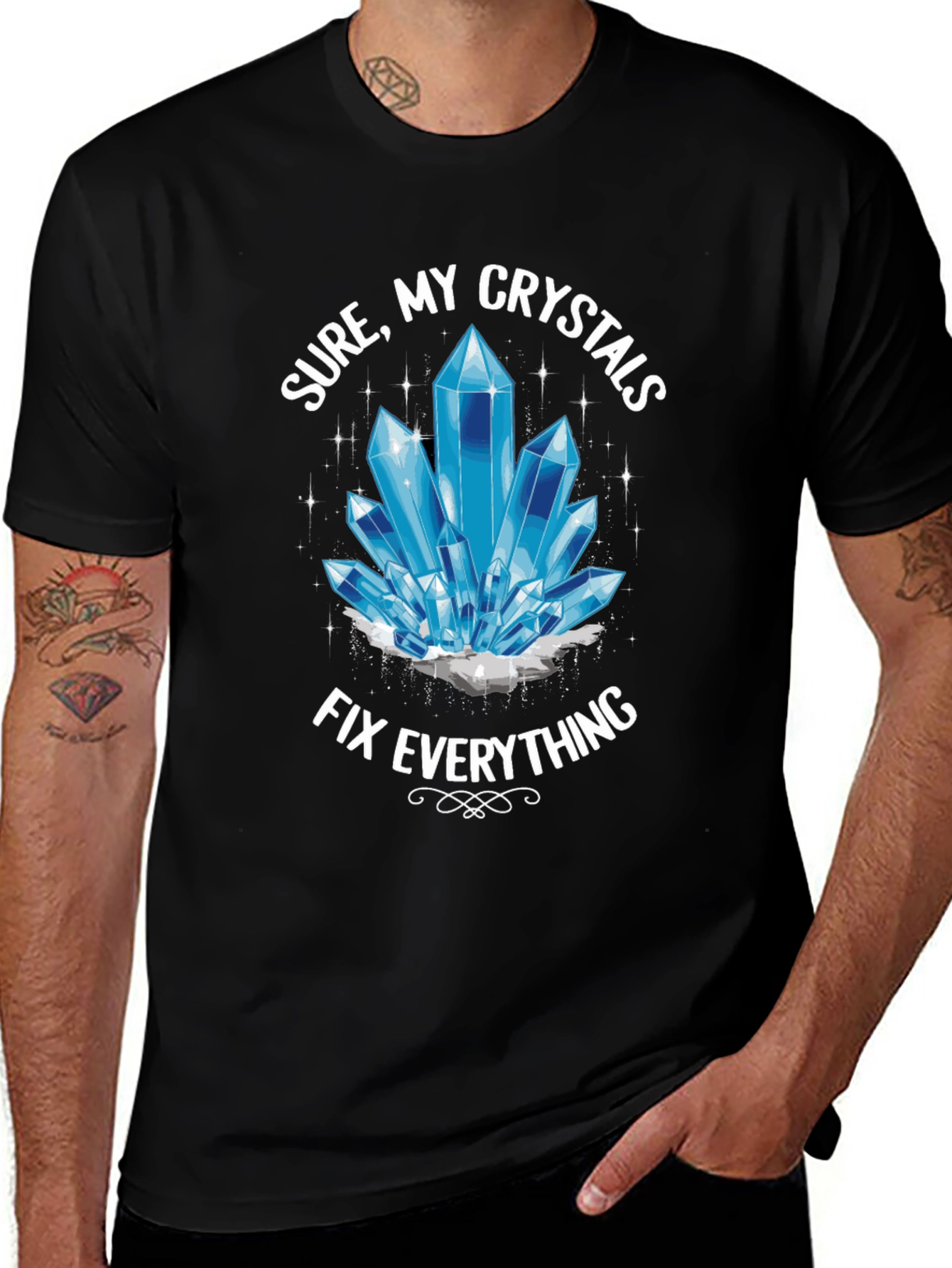 Variant 10 of Crystals Fix Everything T-Shirt - Trendy Unisex Tee