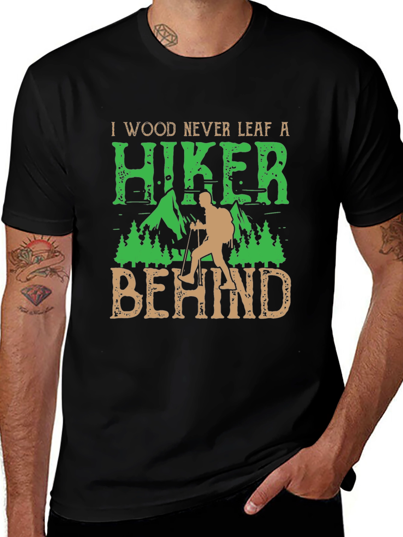 Variant 7 of I Wood Never Leaf Hiker T-Shirt