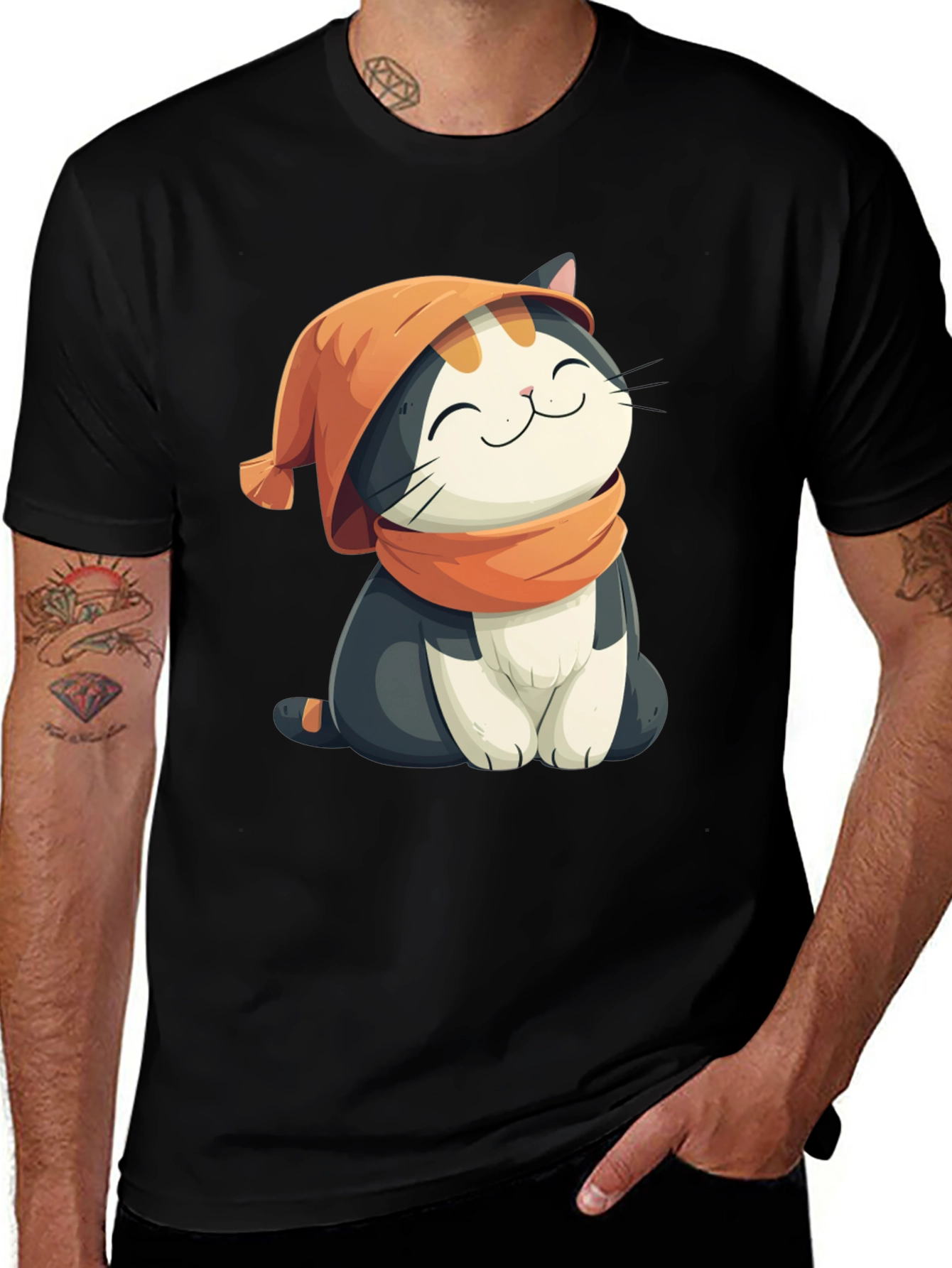 Cute Cat T-Shirt - Cartoon Kitten Design