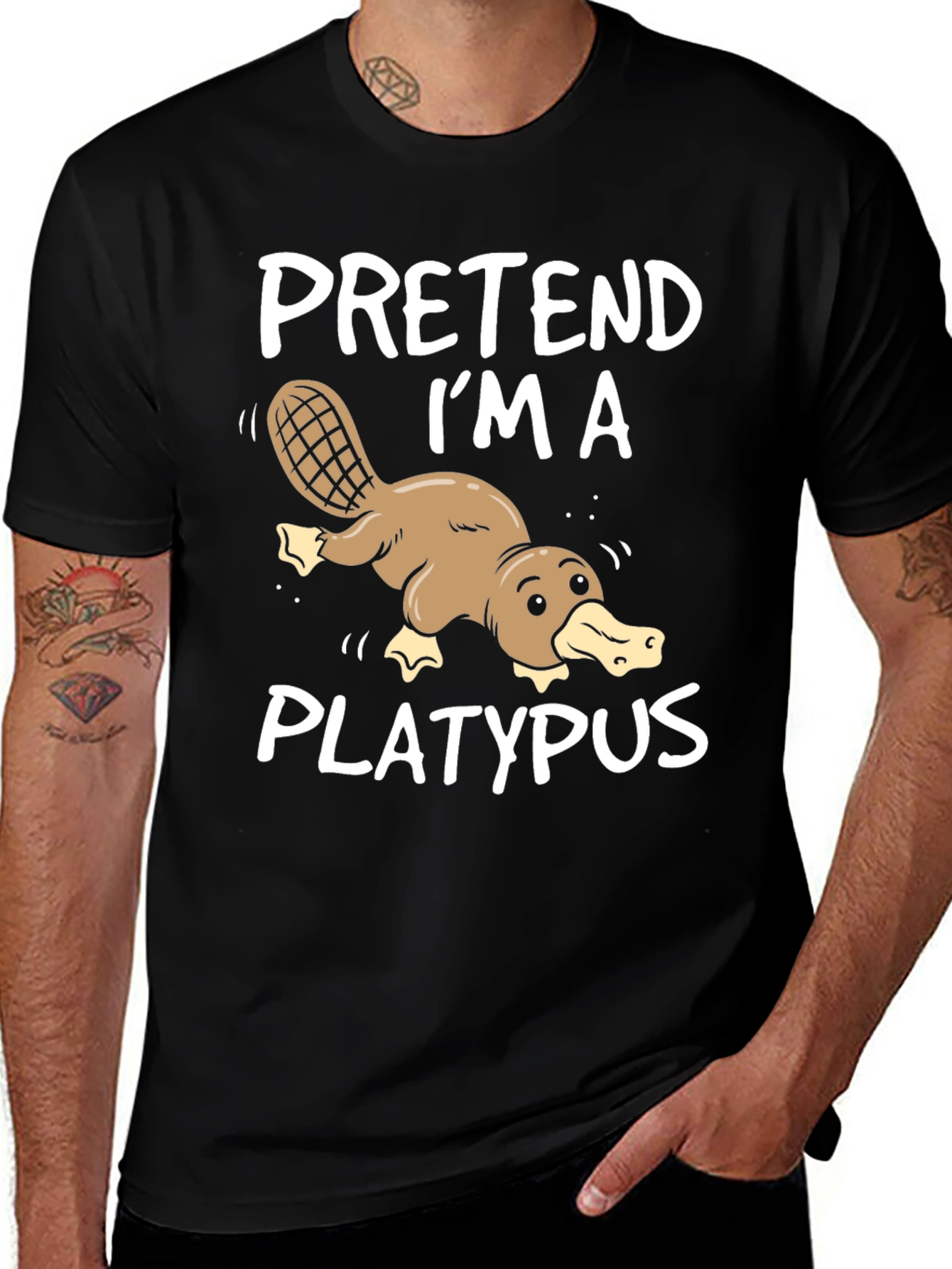 Variant 5 of Pretend I'm a Platypus Funny T-Shirt