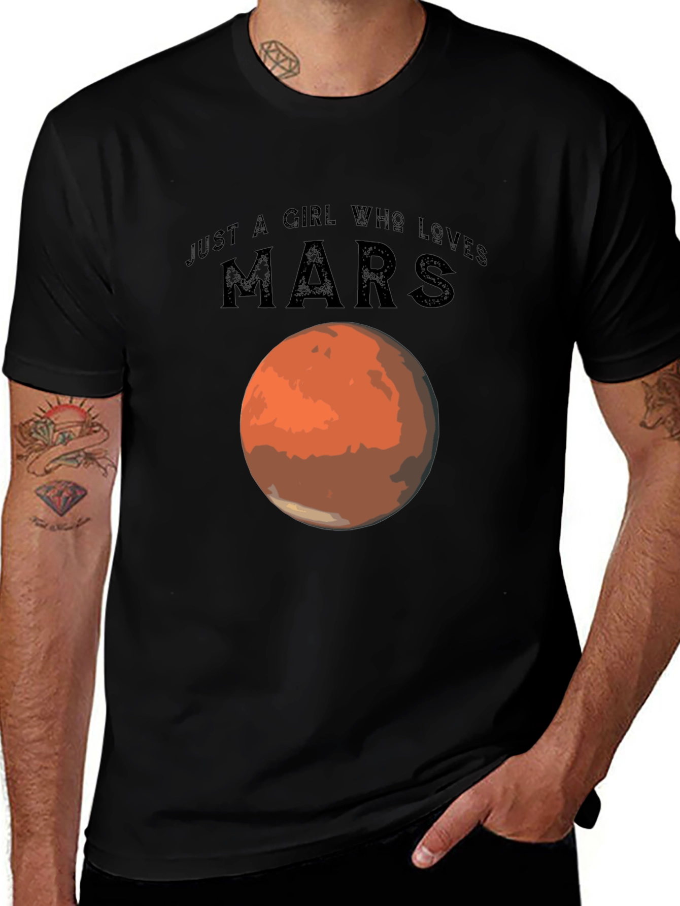 Variant 6 of Just A Girl Who Loves Mars T-Shirt Space Lover Gift