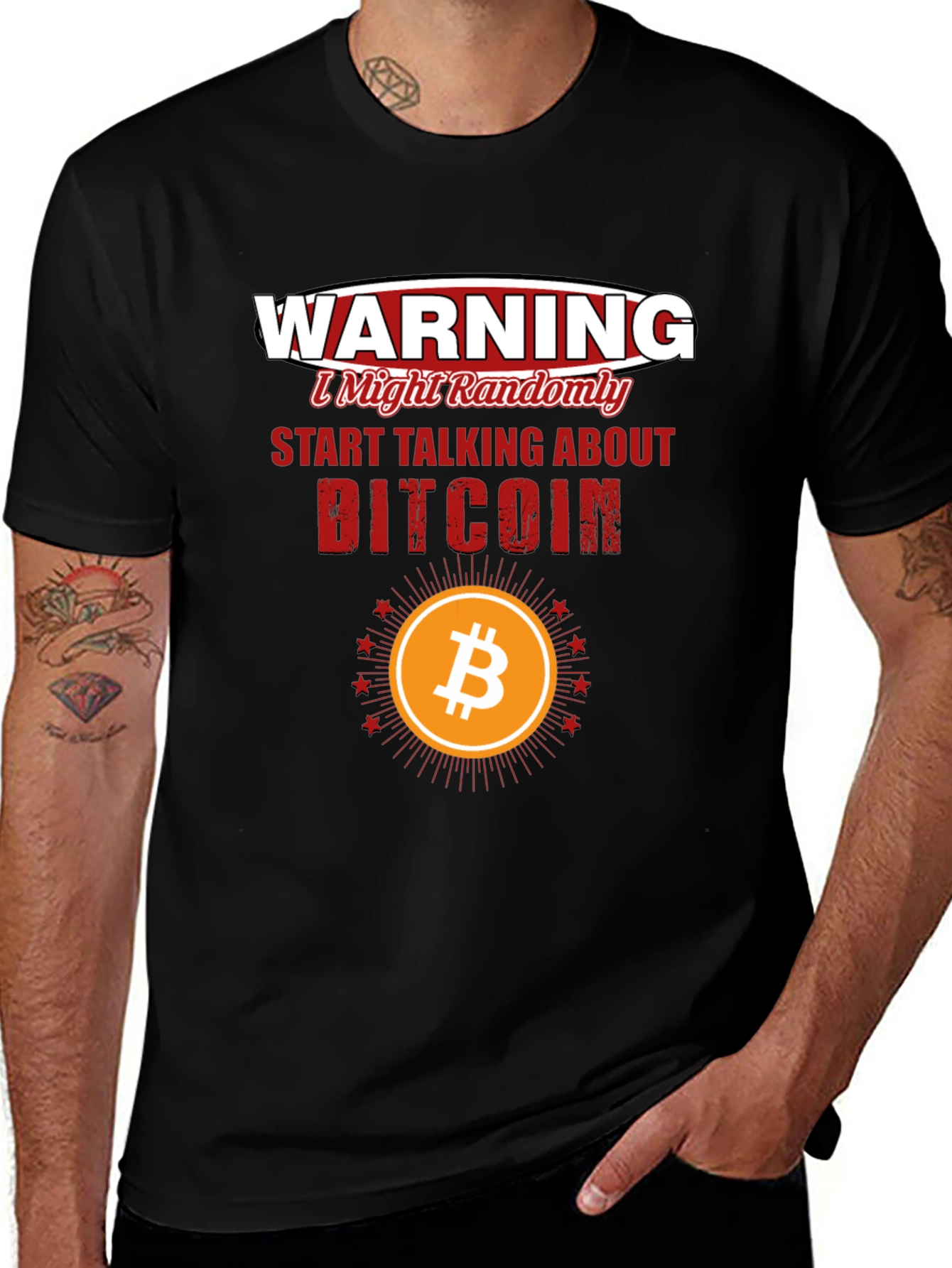 Variant 16 of Bitcoin Warning T-Shirt - Crypto Investor Apparel