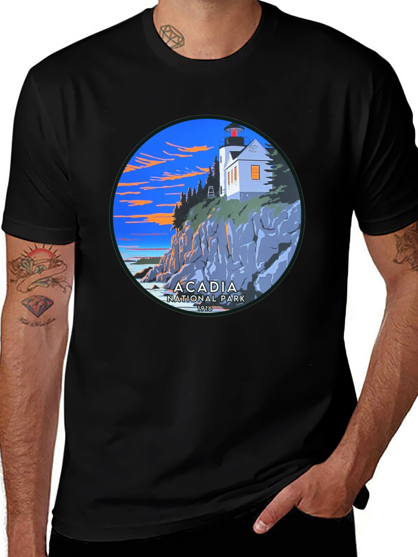 Variant 4 of Acadia National Park Graphic T-Shirt - Vintage Design