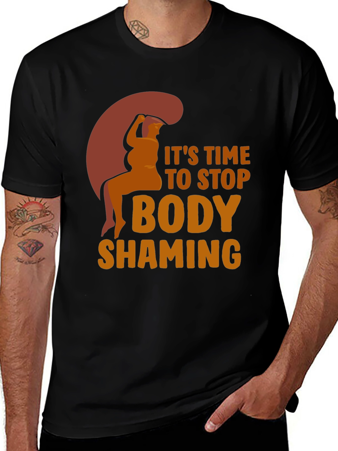 Variant 24 of Stop Body Shaming Graphic T-Shirt