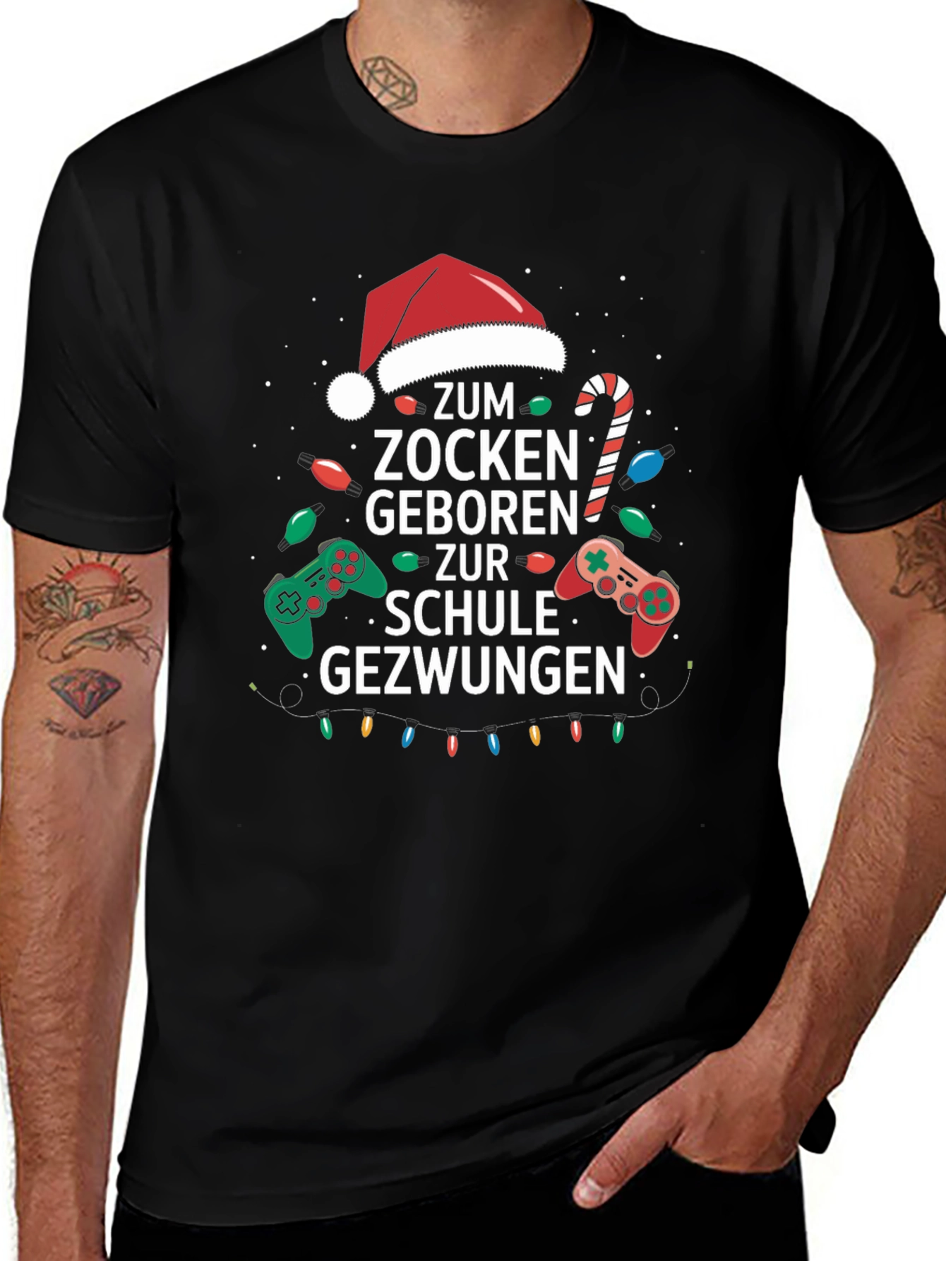 Variant 20 of Gamer Christmas T-Shirt - Born to Game