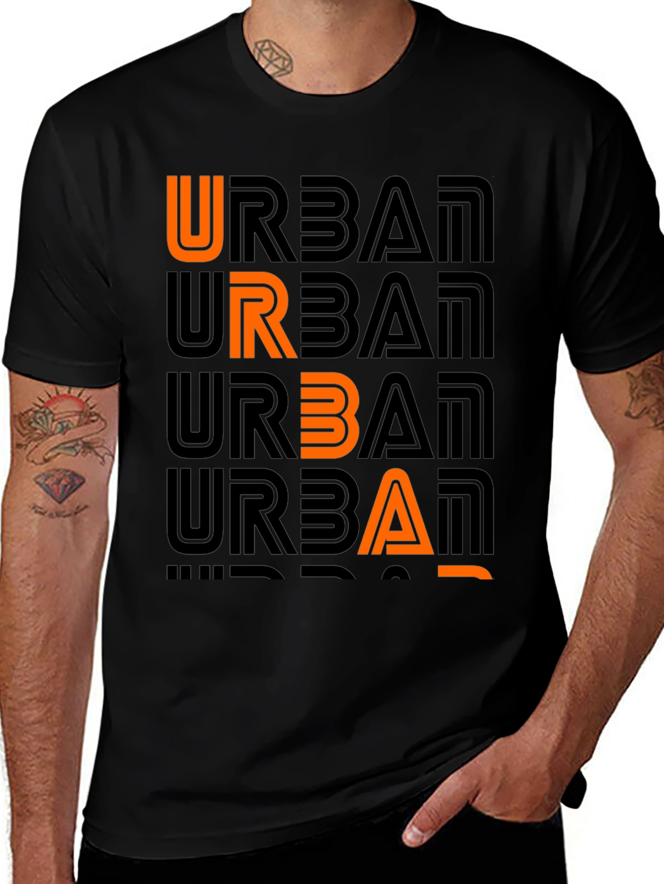 Variant 3 of Urban Graphic Print Crew Neck T-Shirt
