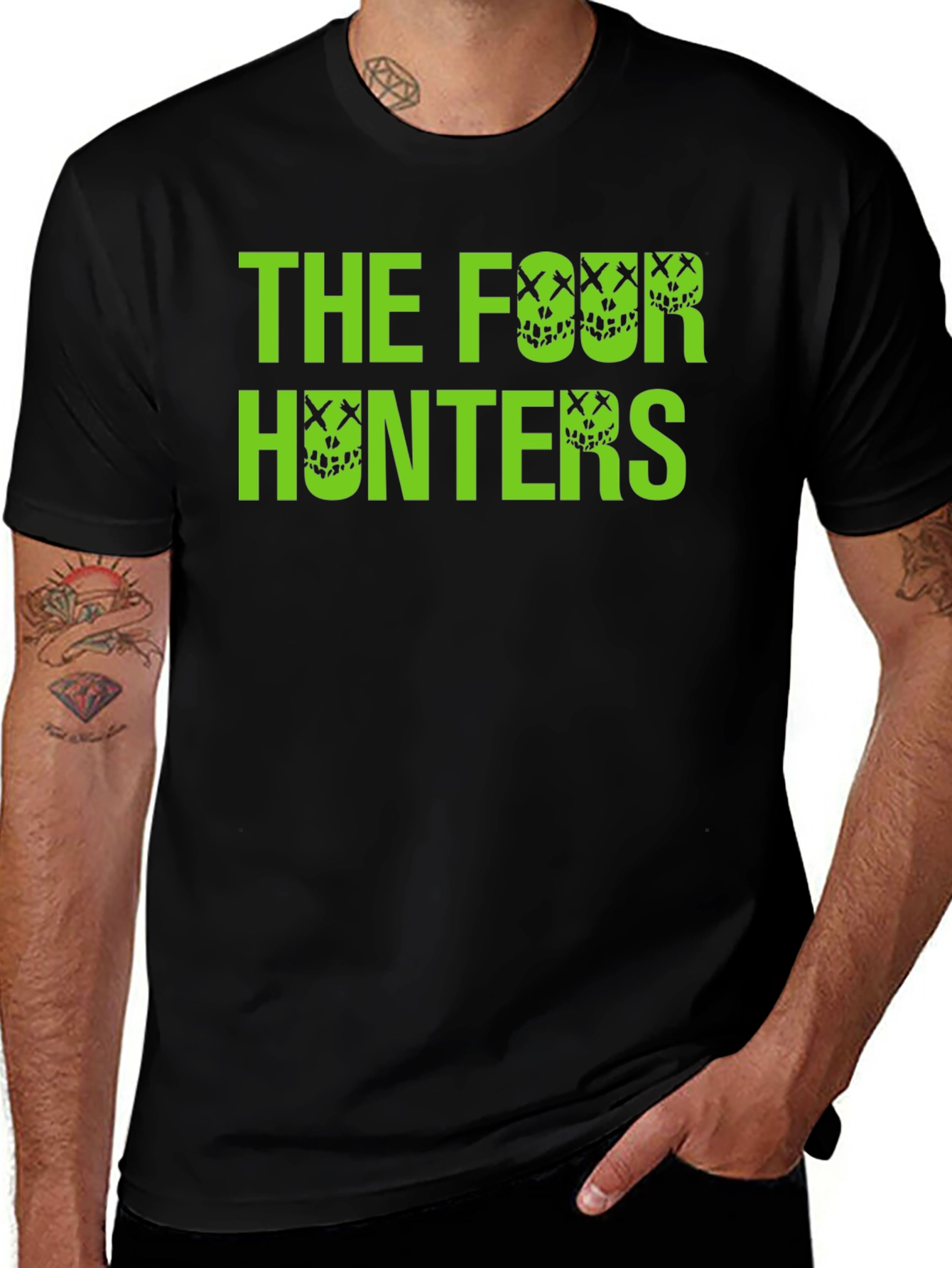 The Four Hunters Black Graphic Tee