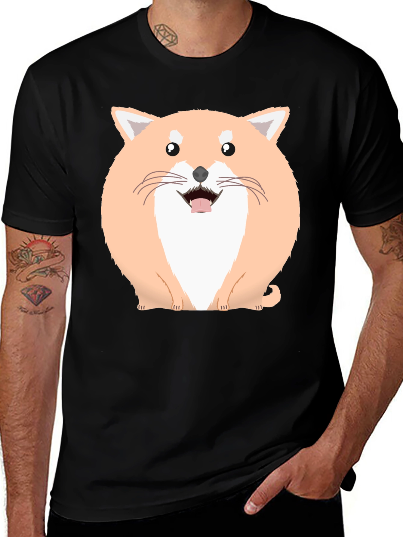 Variant 17 of Cute Cartoon Dog Graphic T-Shirt