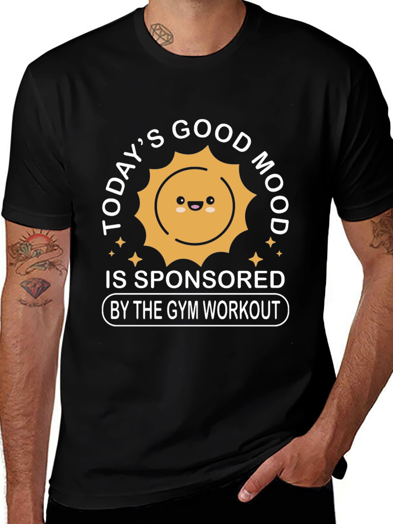 Variant 30 of Funny Gym Workout T-Shirt - Good Mood Sponsor