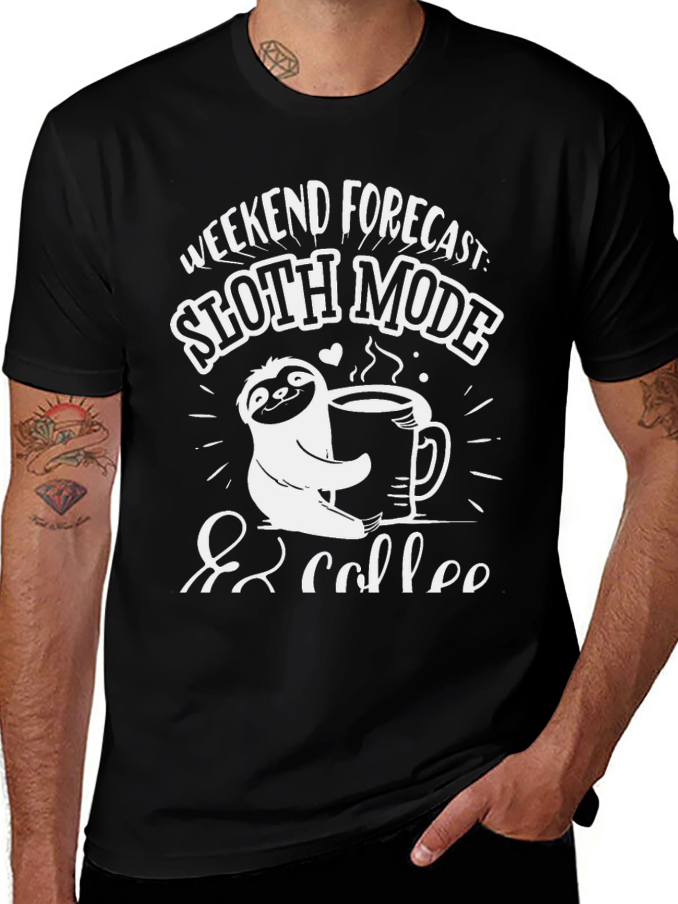 Variant 16 of Sloth Mode & Coffee T-Shirt: Weekend Forecast