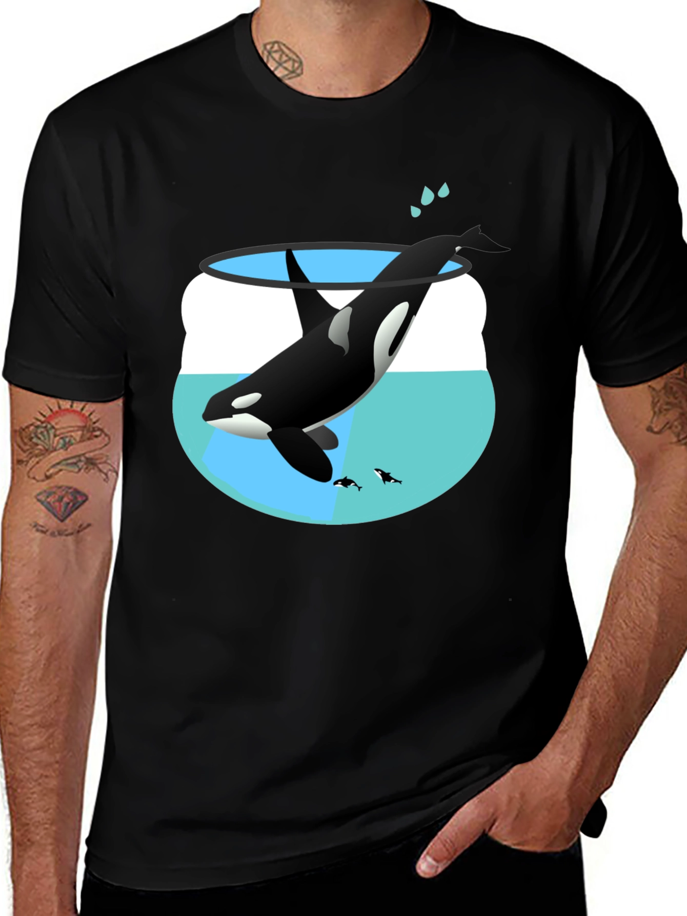 Variant 5 of Orca in a Fishbowl Graphic T-Shirt