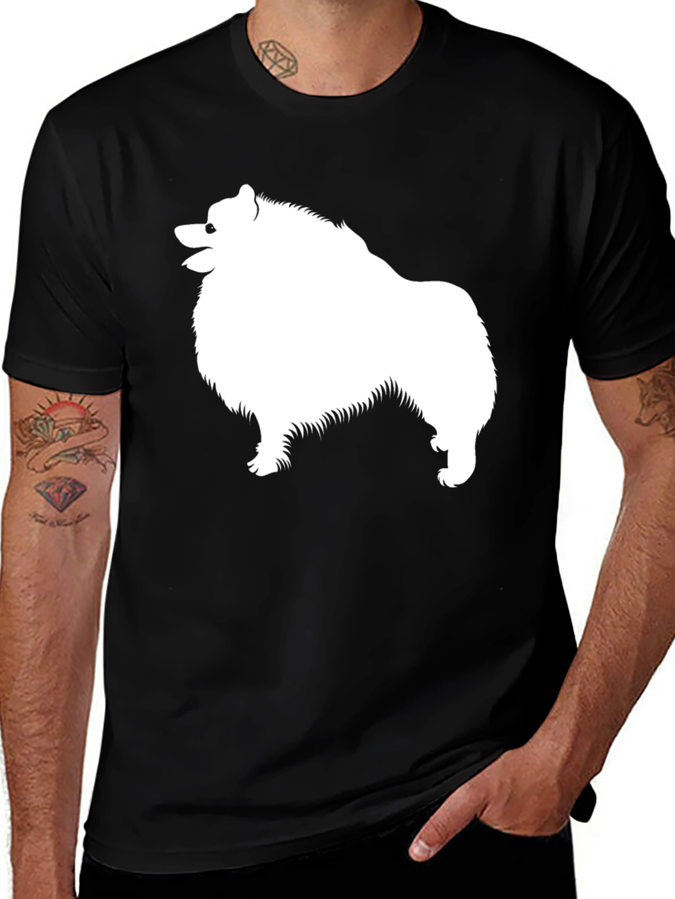 Variant 10 of Dog Silhouette Graphic Tee