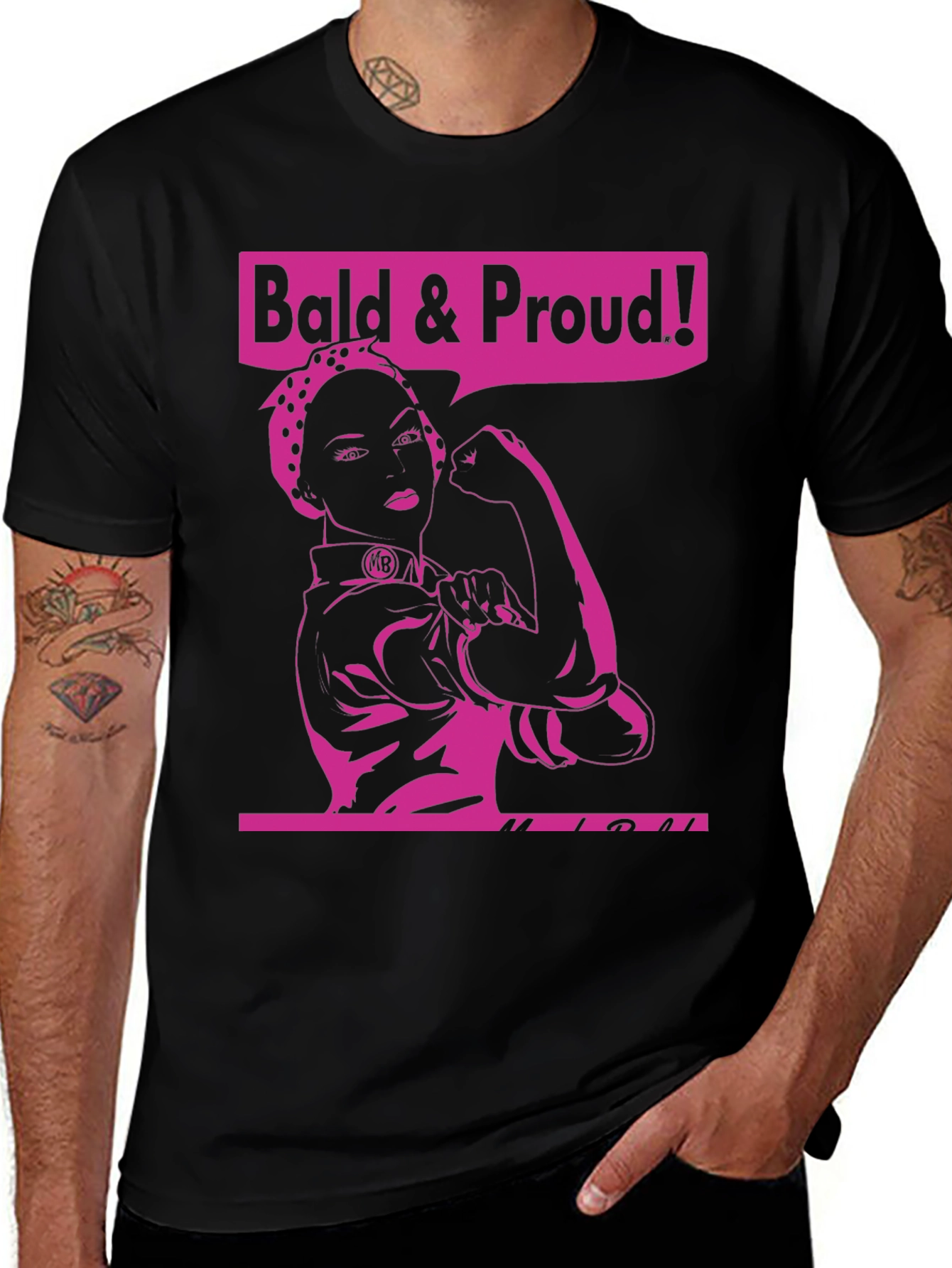 Bald & Proud Rosie the Riveter T-Shirt