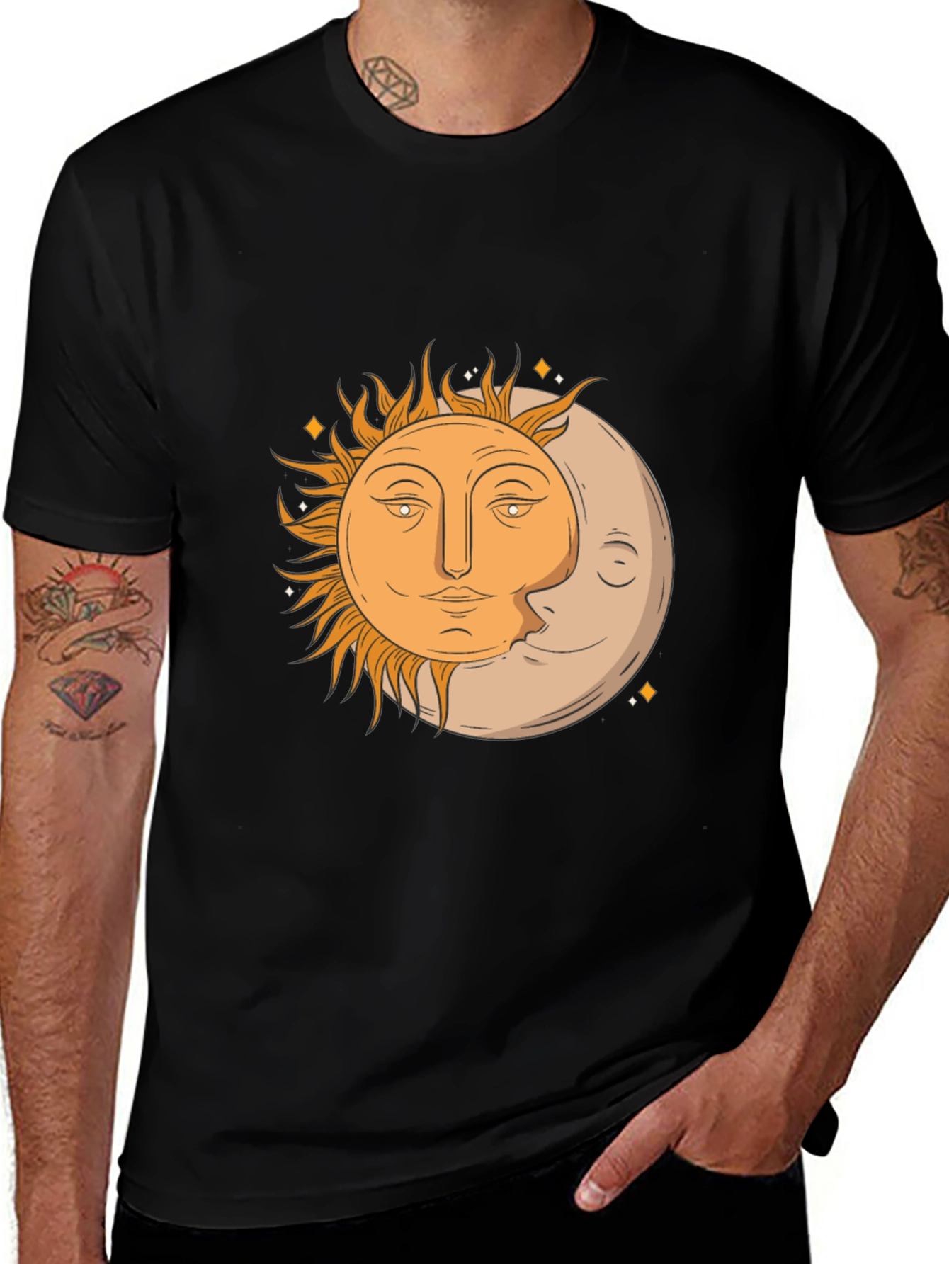Variant 22 of Celestial Sun & Moon Graphic Tee