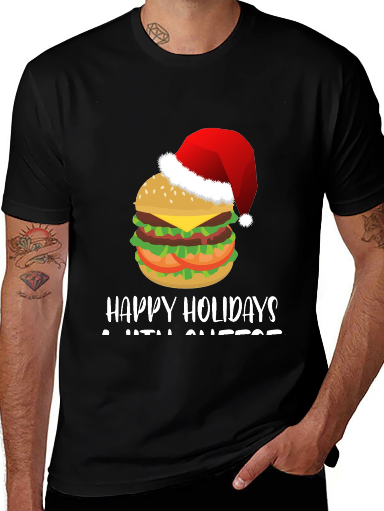 Variant 16 of Festive Holiday Cheeseburger T-Shirt
