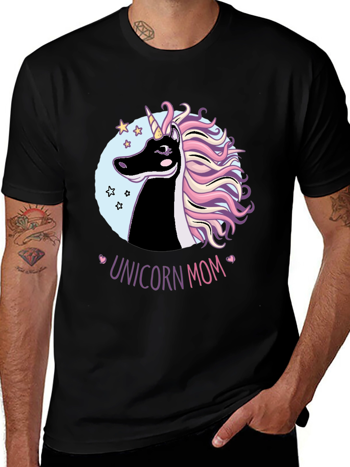 Variant 13 of Unicorn Mom T-Shirt - Black