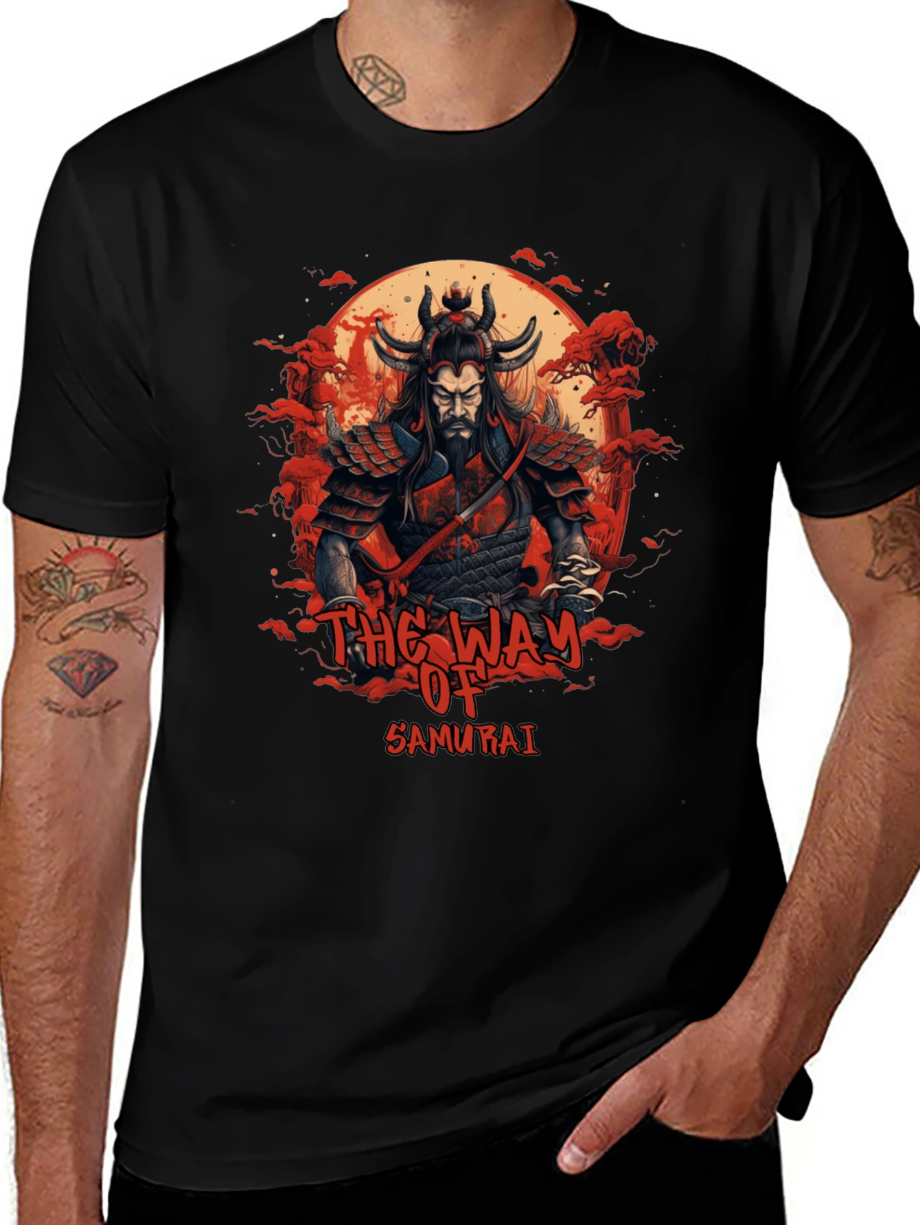 Variant 16 of The Way of Samurai Graphic T-Shirt - Black