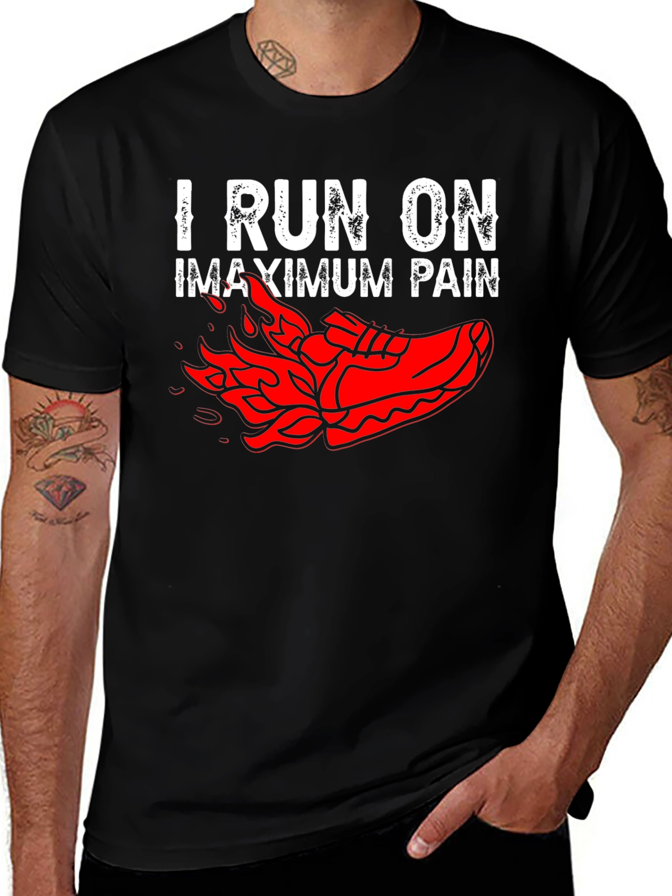 I Run On Maximum Pain Graphic T-Shirt
