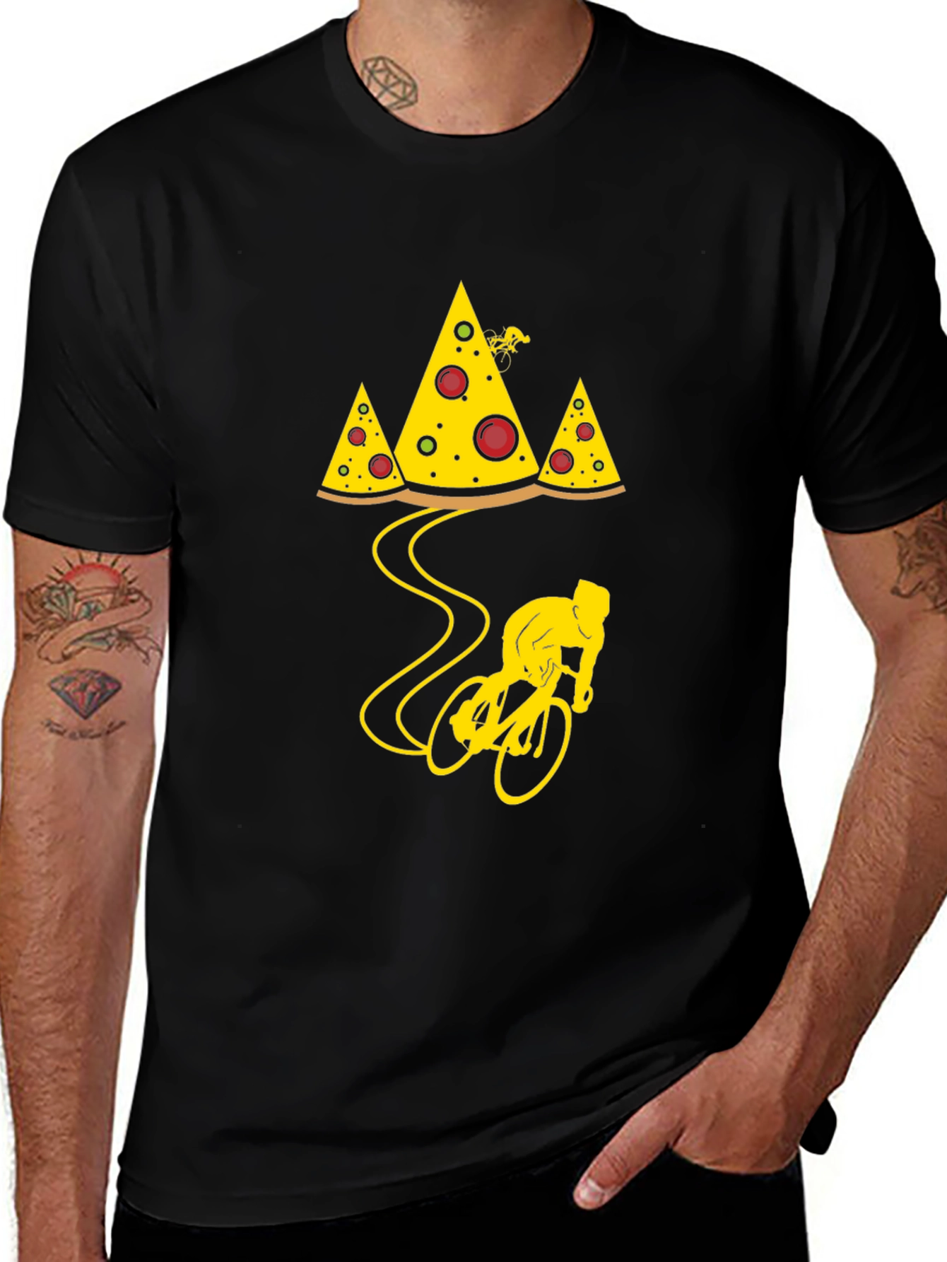 Variant 19 of Pizza Mountain Biker T-Shirt