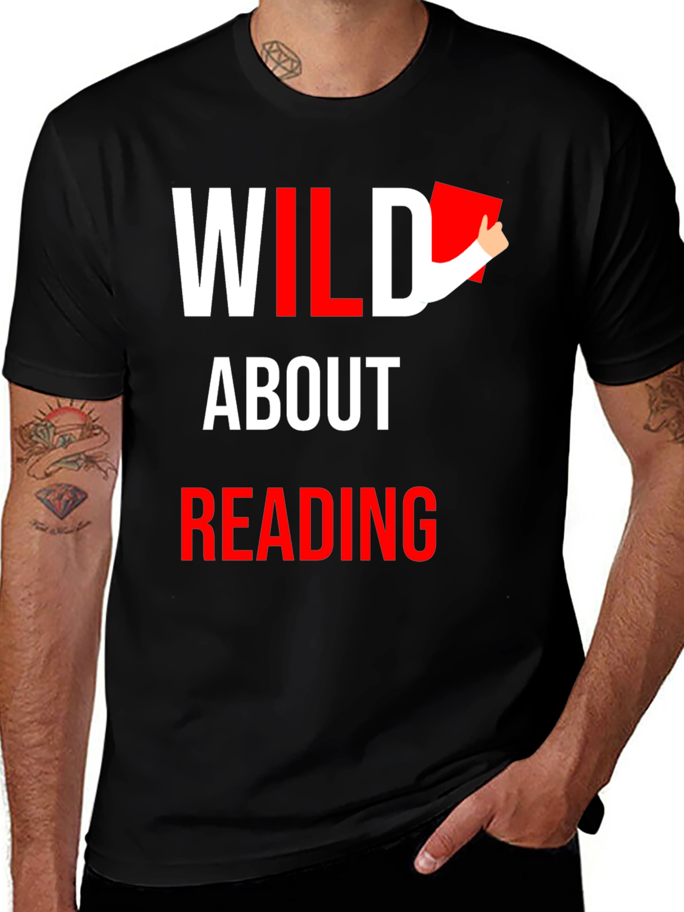 Variant 17 of Wild About Reading T-Shirt - Book Lover Tee