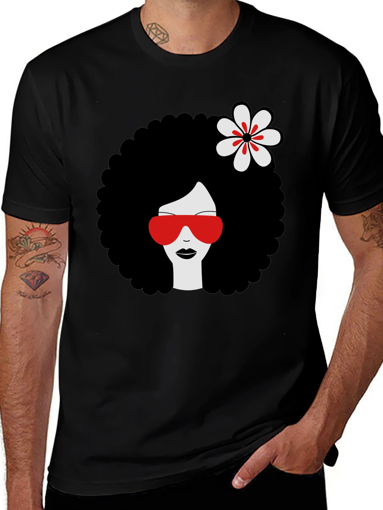 Variant 10 of Retro Afro Woman Graphic T-Shirt
