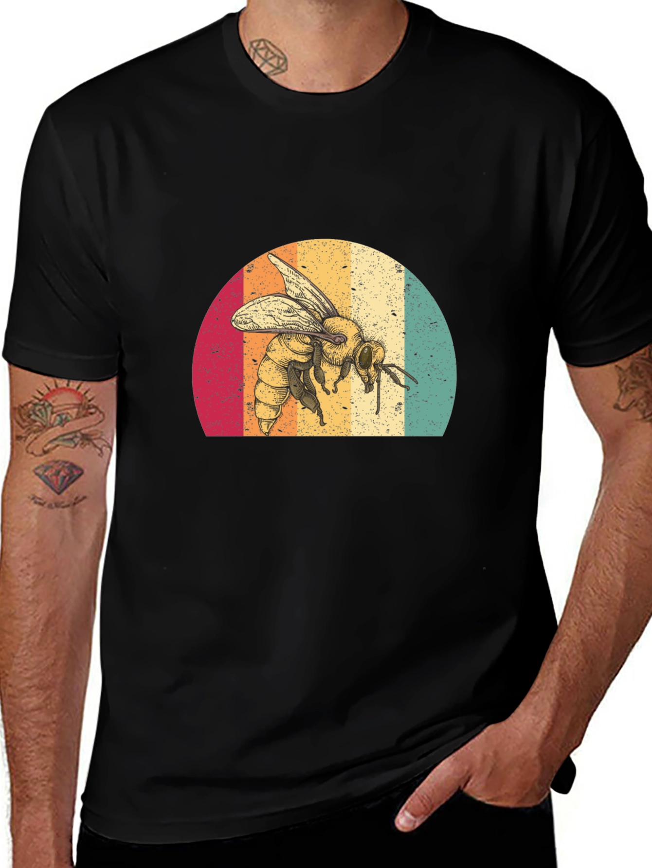 Variant 17 of Vintage Bee Graphic Tee - Retro Style
