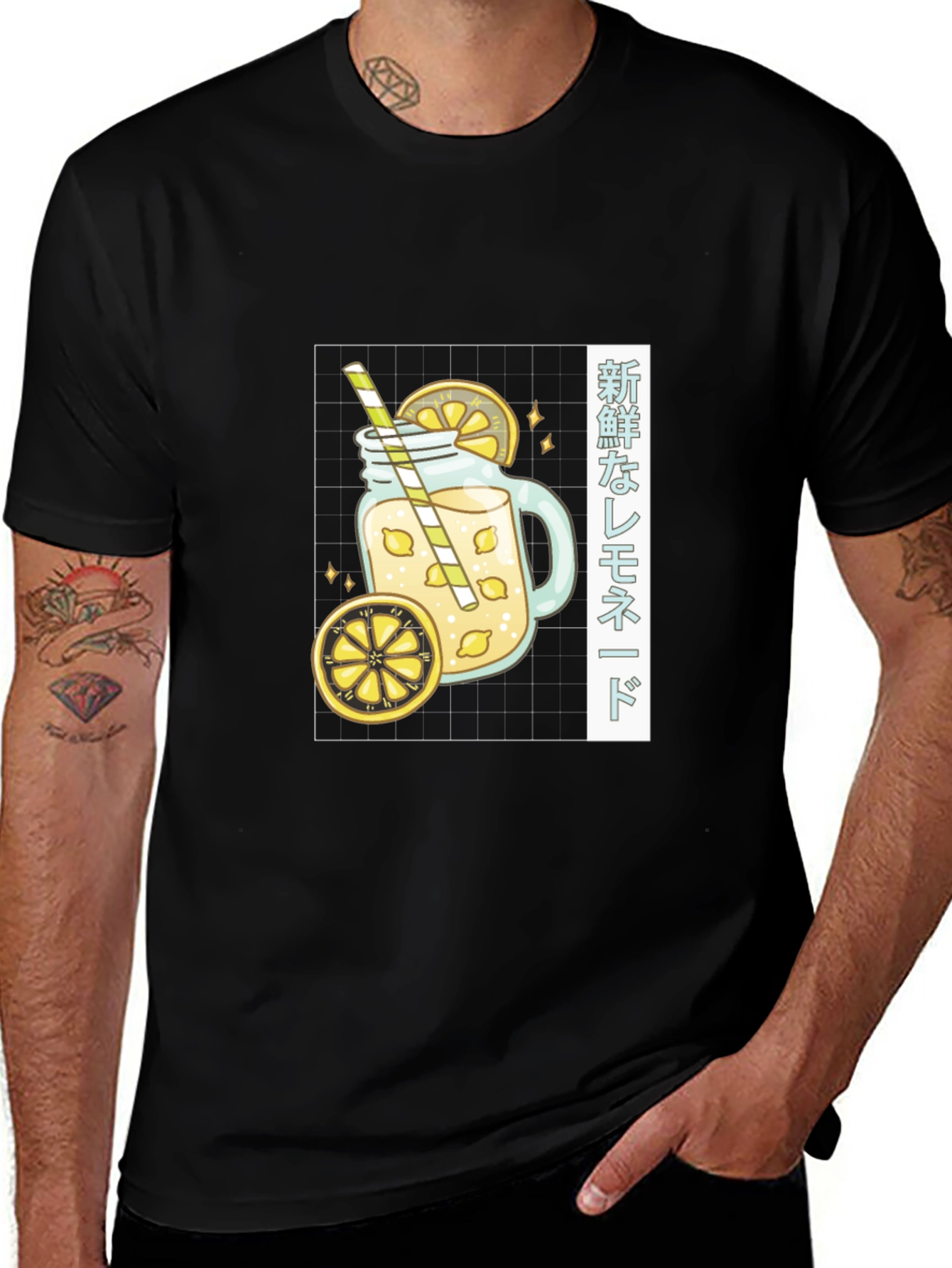 Fresh Lemonade Graphic Tee - Soft Black T-Shirt