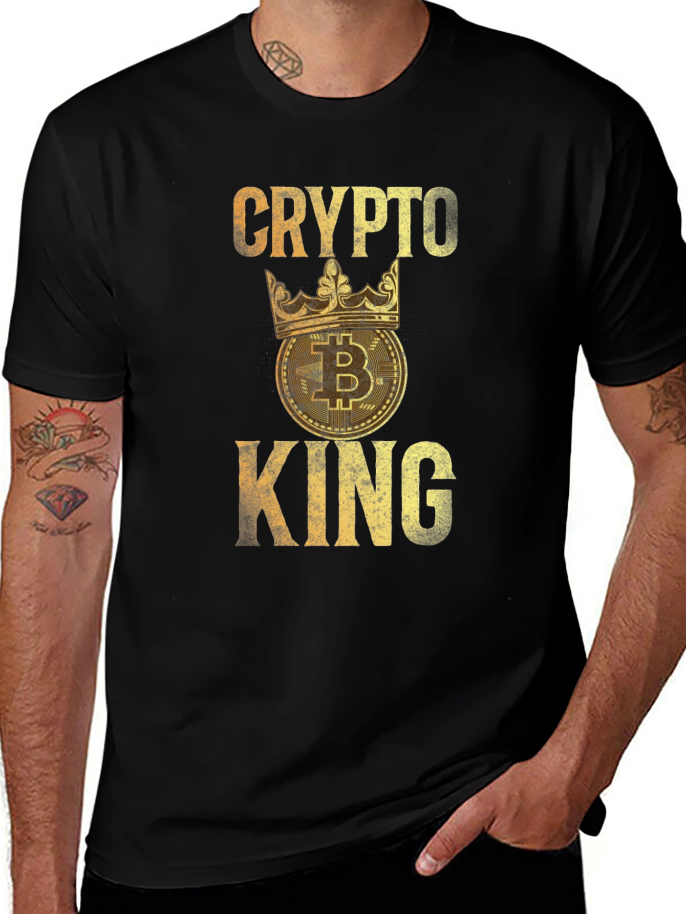 Variant 8 of Crypto King T-Shirt Bitcoin Crown