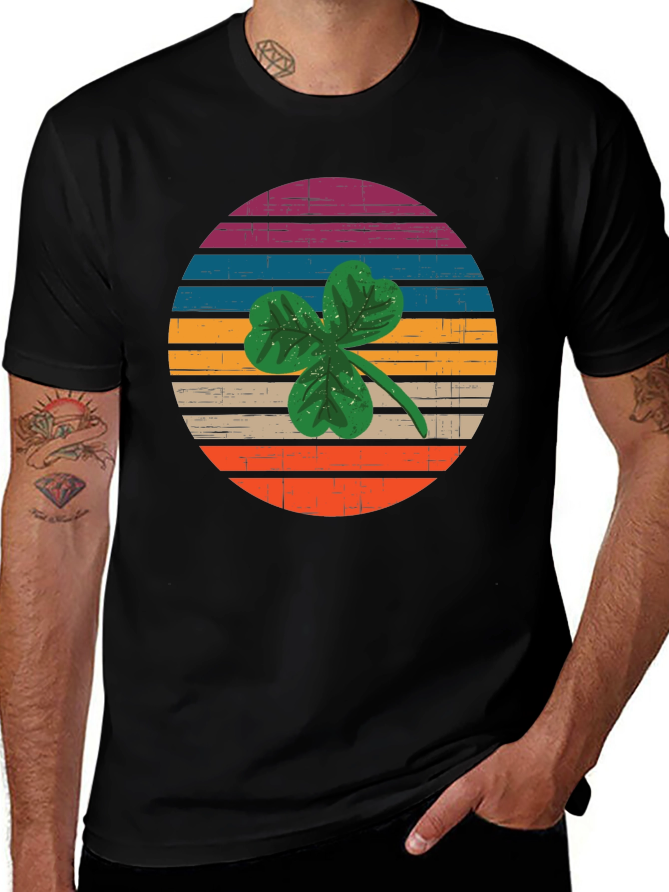 Variant 11 of Retro Shamrock Graphic T-Shirt