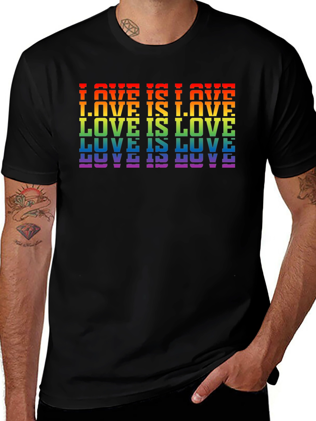Love Is Love Rainbow LGBTQ Pride T-Shirt