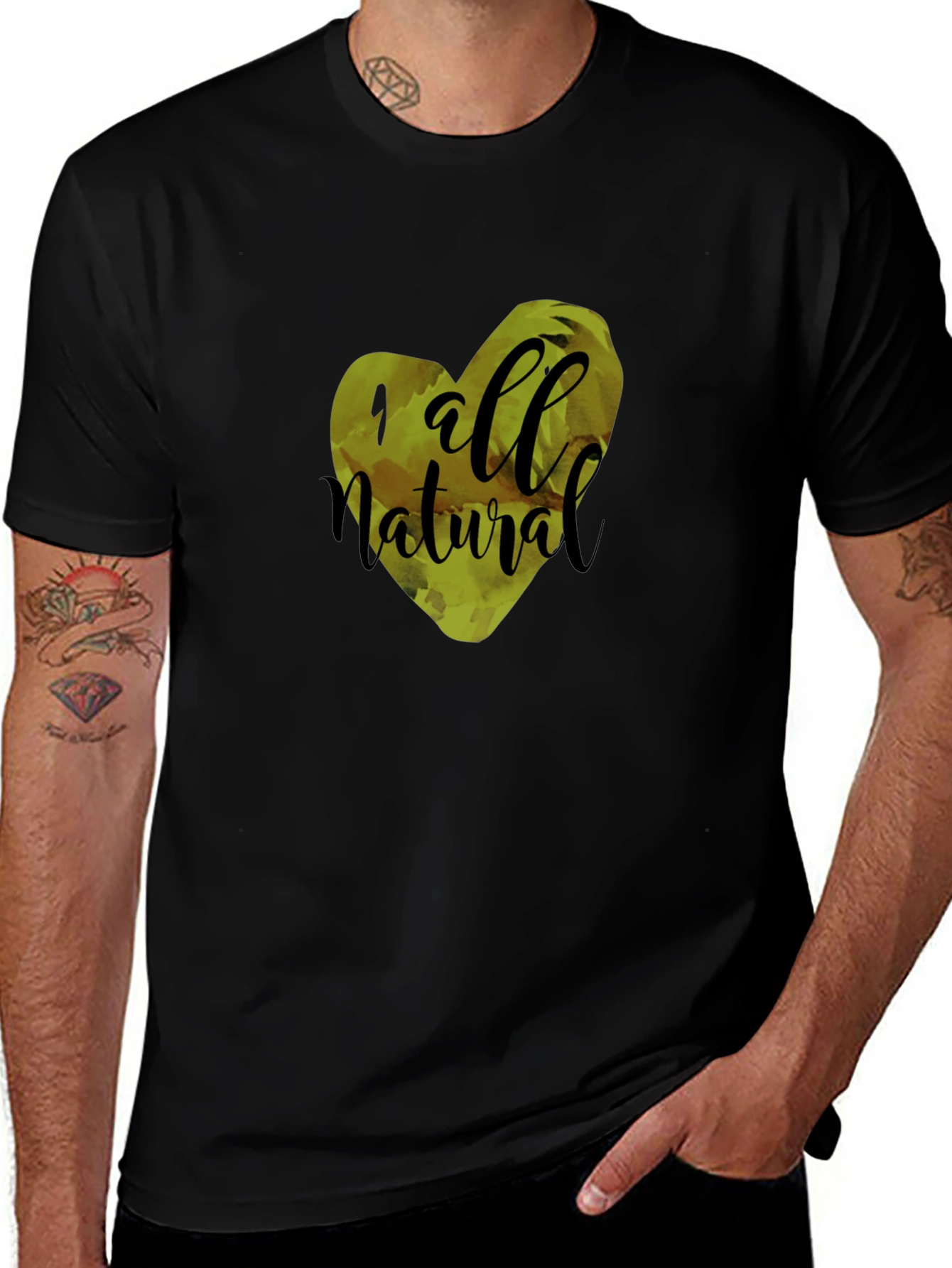 Variant 15 of All Natural Heart Graphic T-Shirt