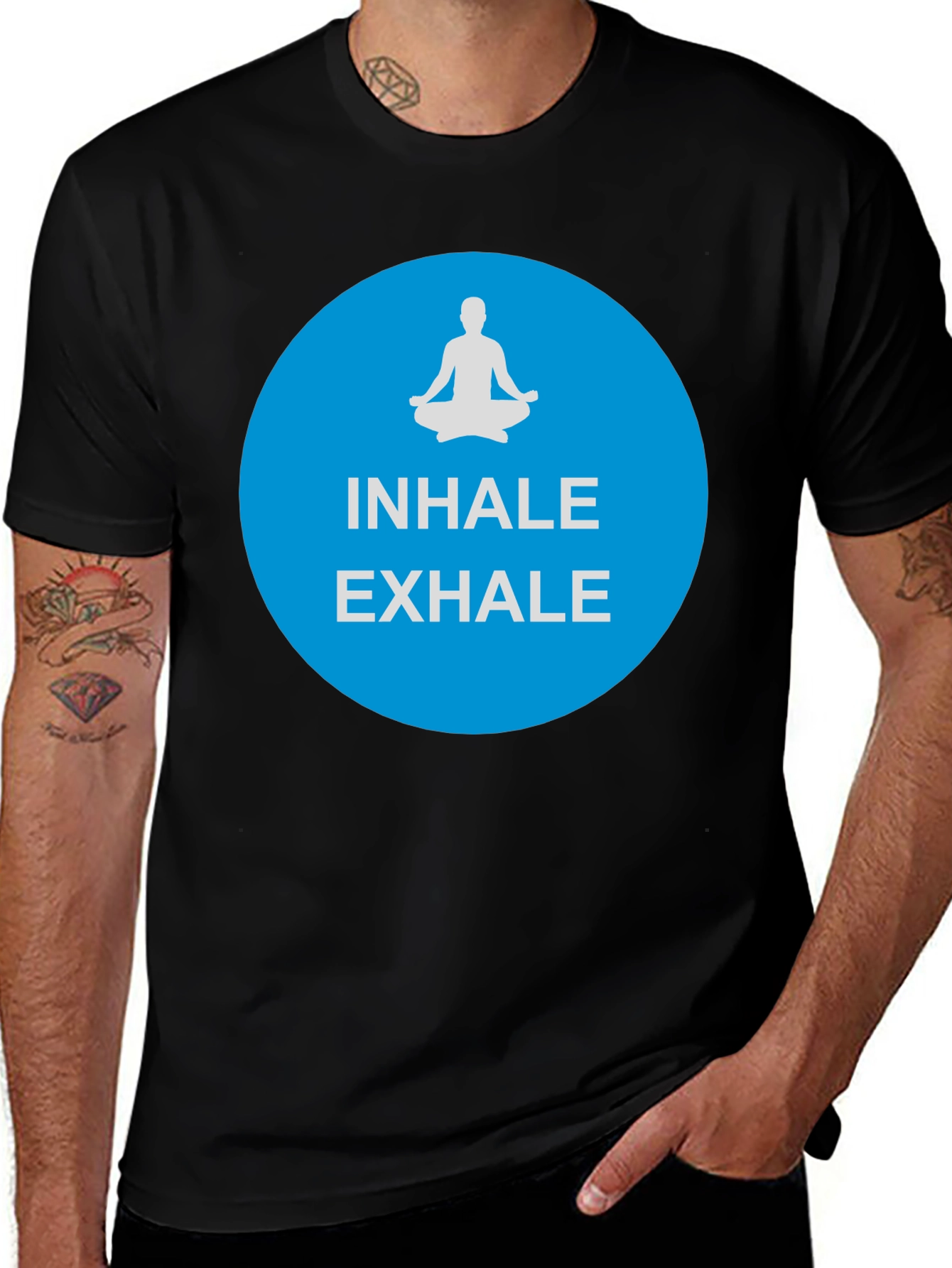 Variant 30 of Inhale Exhale Yoga T-Shirt - Meditate in Style