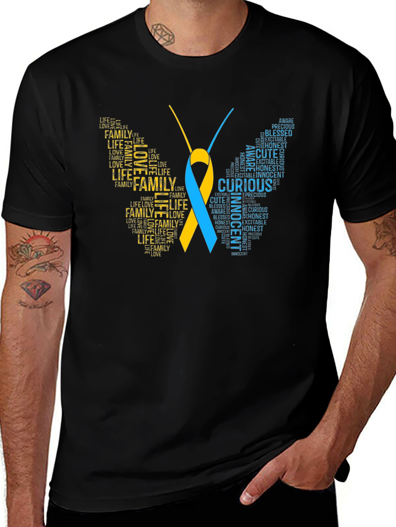 Down Syndrome Awareness Butterfly T-Shirt