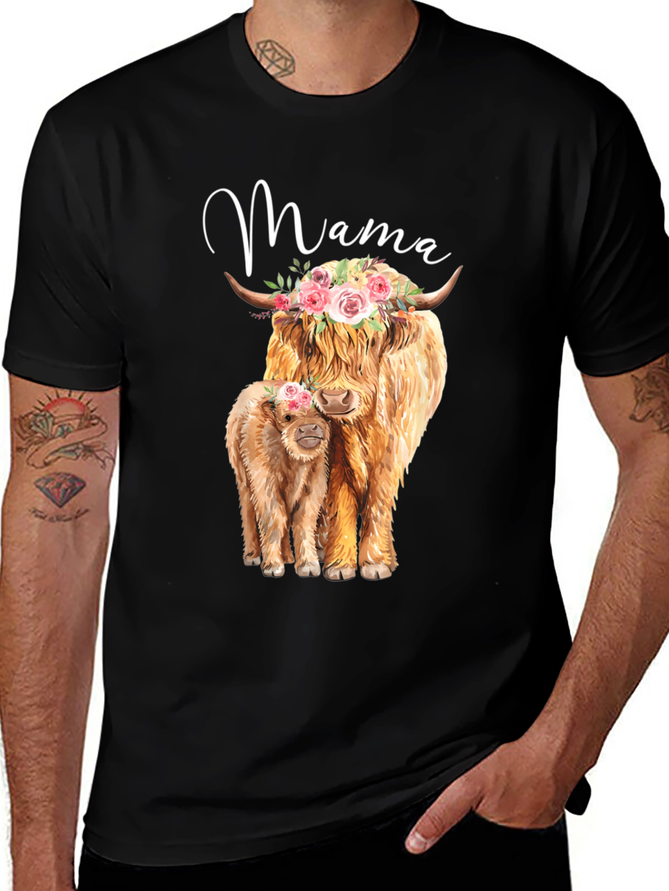 Variant 24 of Mama Cow Floral Tee