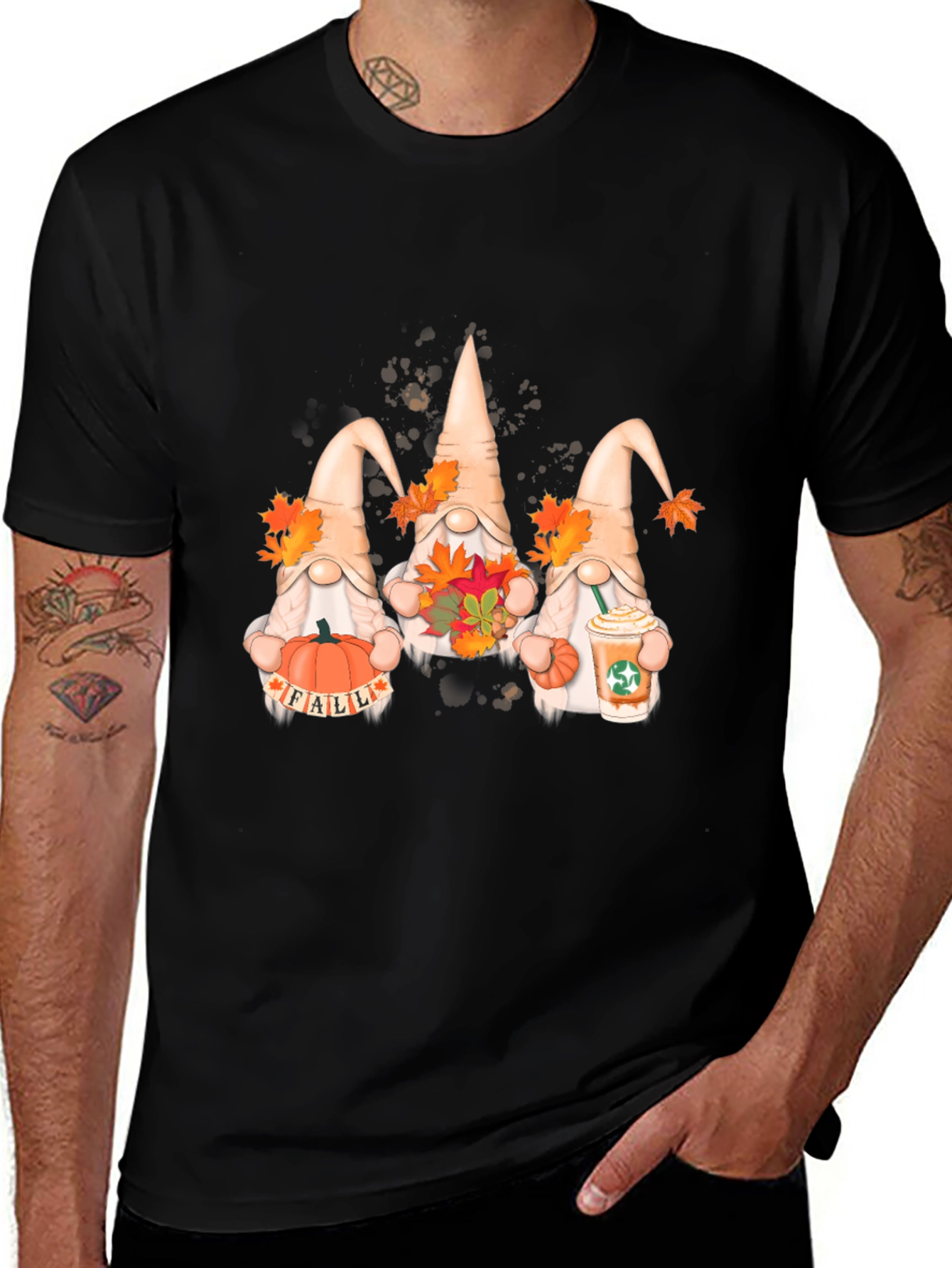 Variant 22 of Fall Gnomes Graphic Tee - Autumn Harvest Shirt