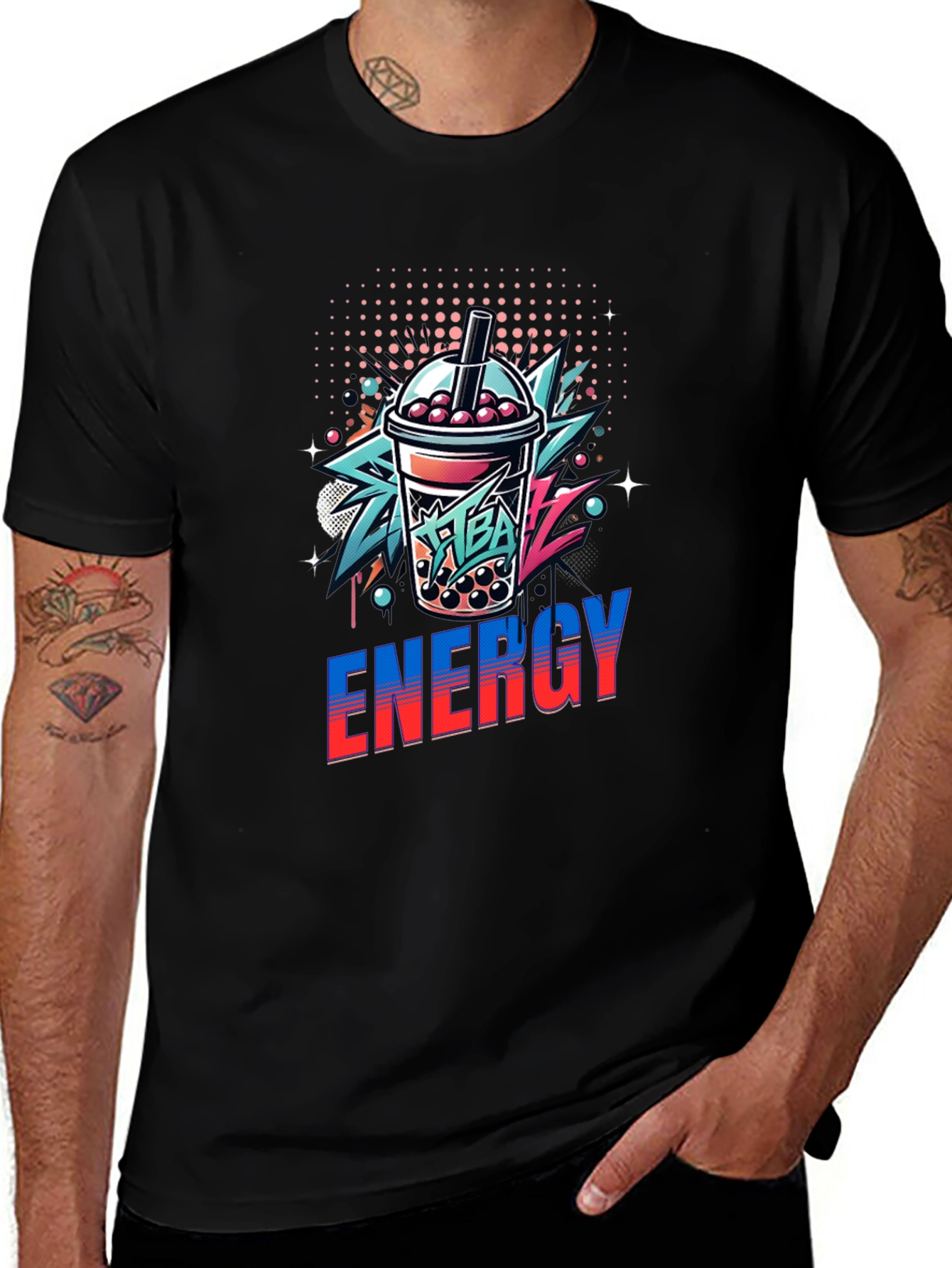 Boba Tea Energy Black T-Shirt