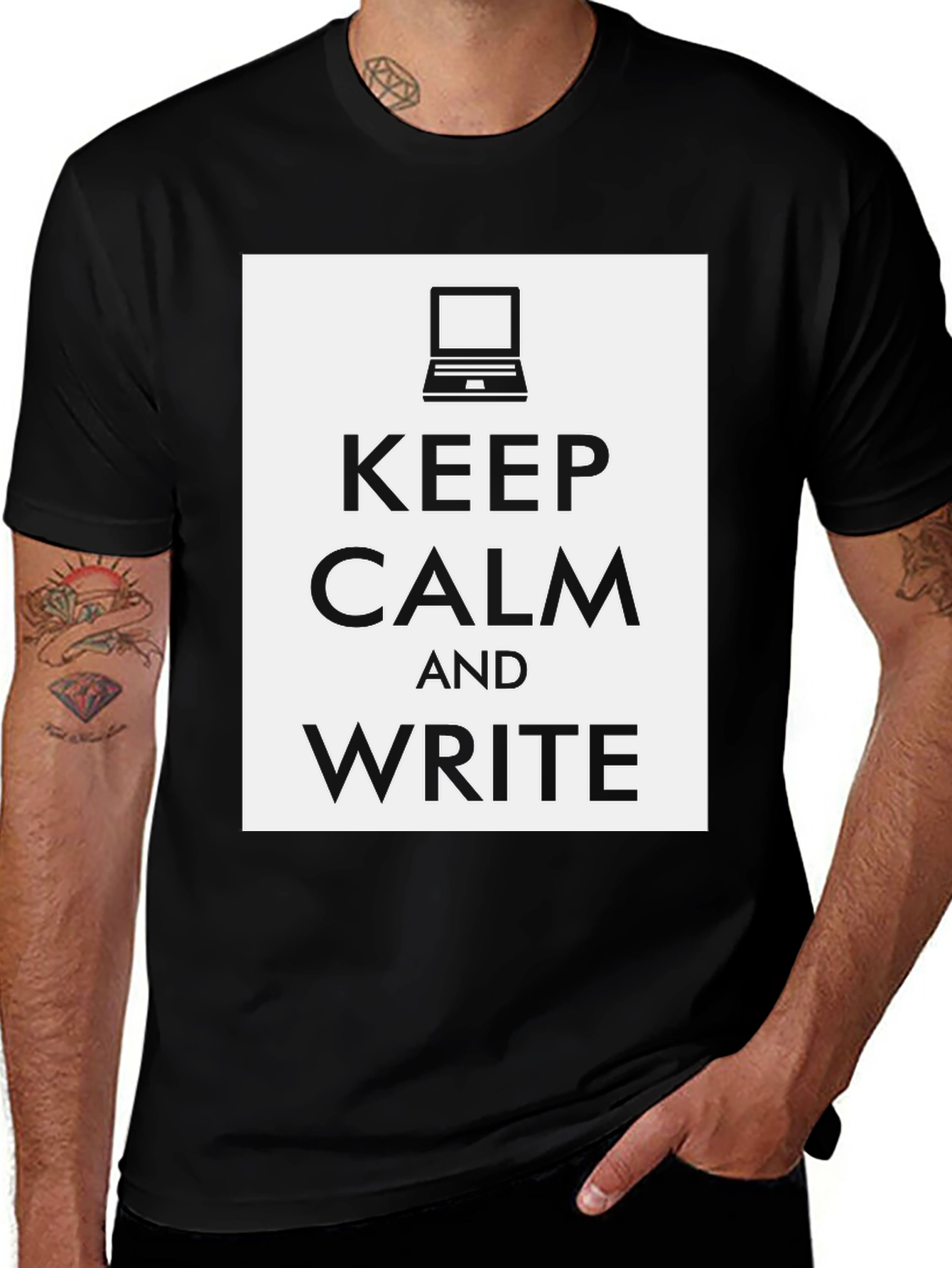 Variant 13 of Keep Calm and Write T-Shirt - Writer's Tee