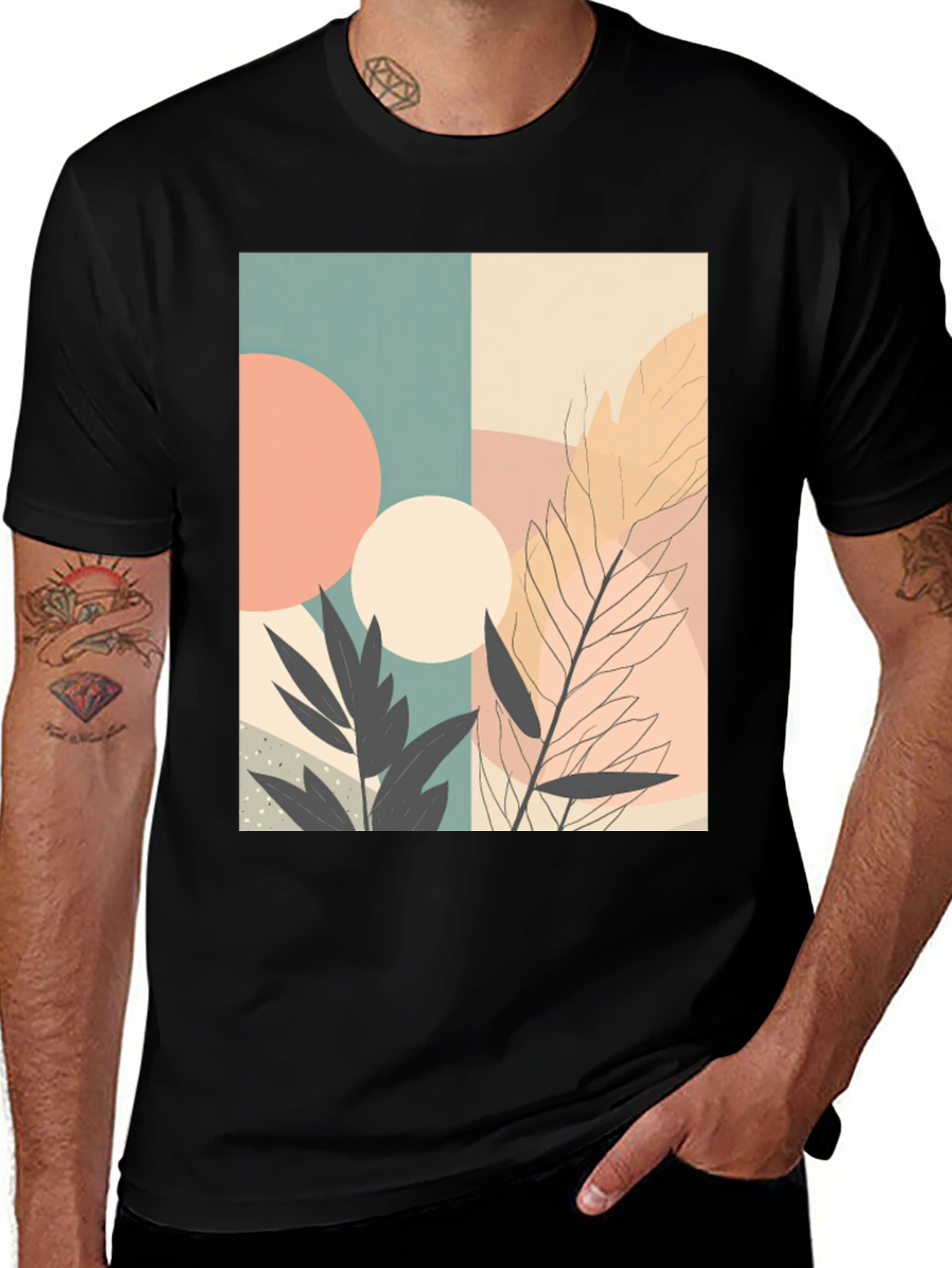 Variant 7 of Modern Abstract Art Graphic Tee - Stylish & Unique