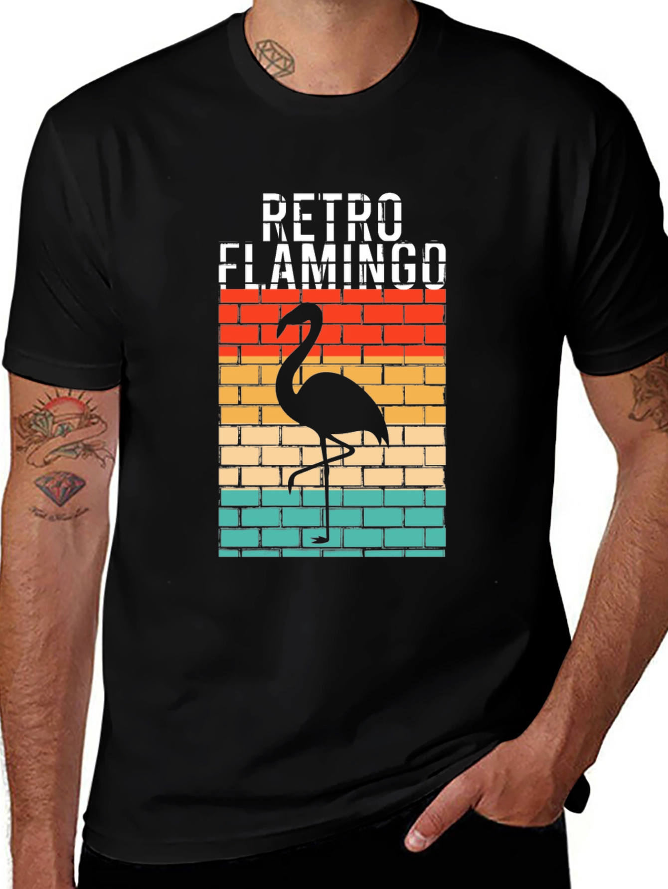 Variant 21 of Retro Flamingo Graphic T-Shirt