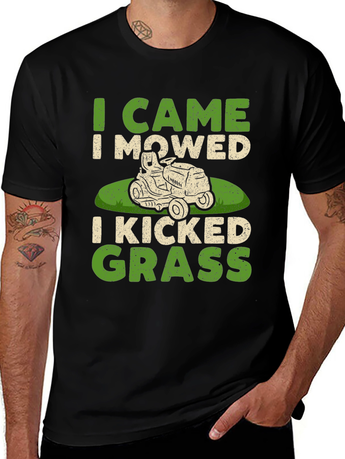Variant 17 of I Came I Mowed I Kicked Grass T-Shirt