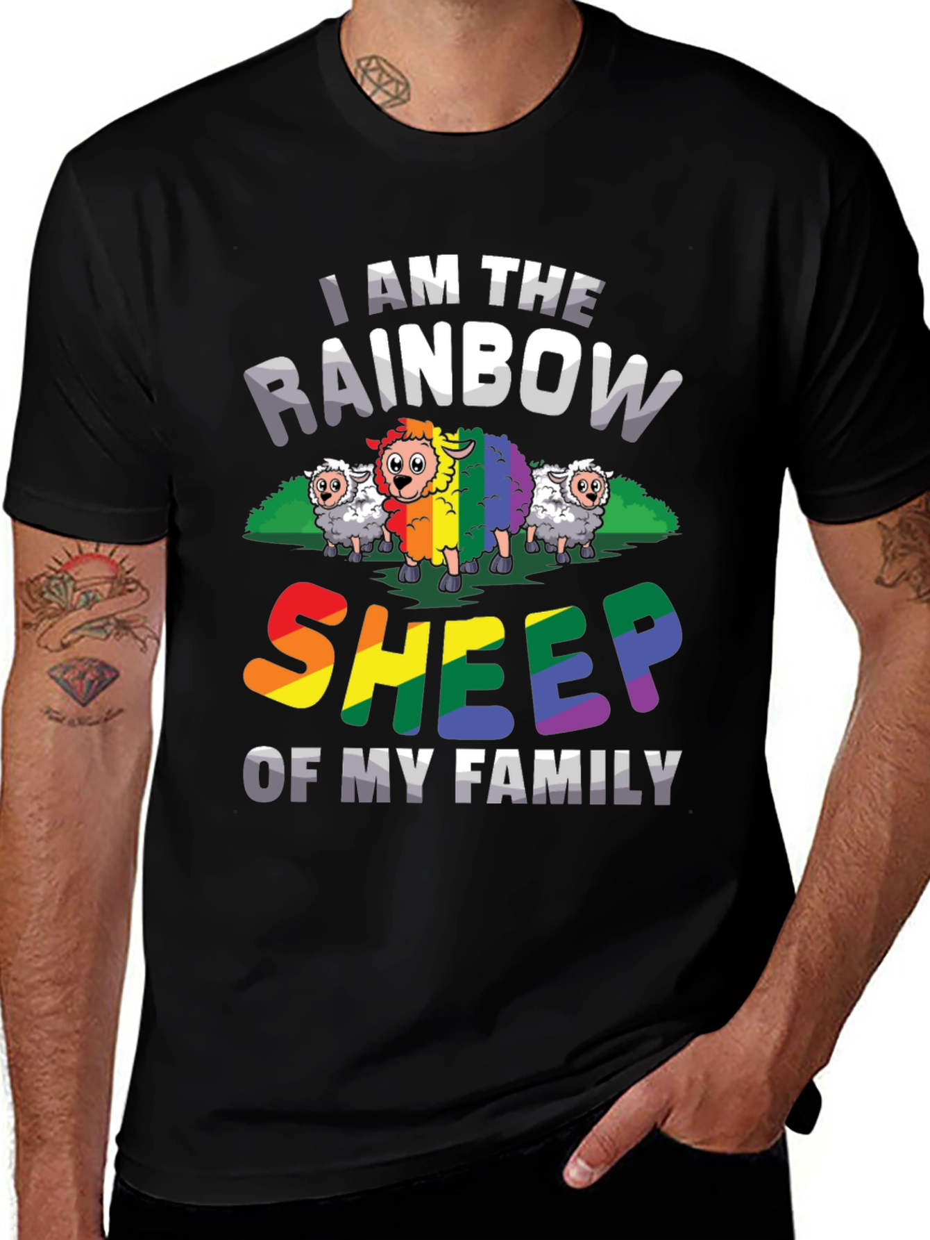 Rainbow Sheep T-Shirt - LGBTQ Pride Apparel